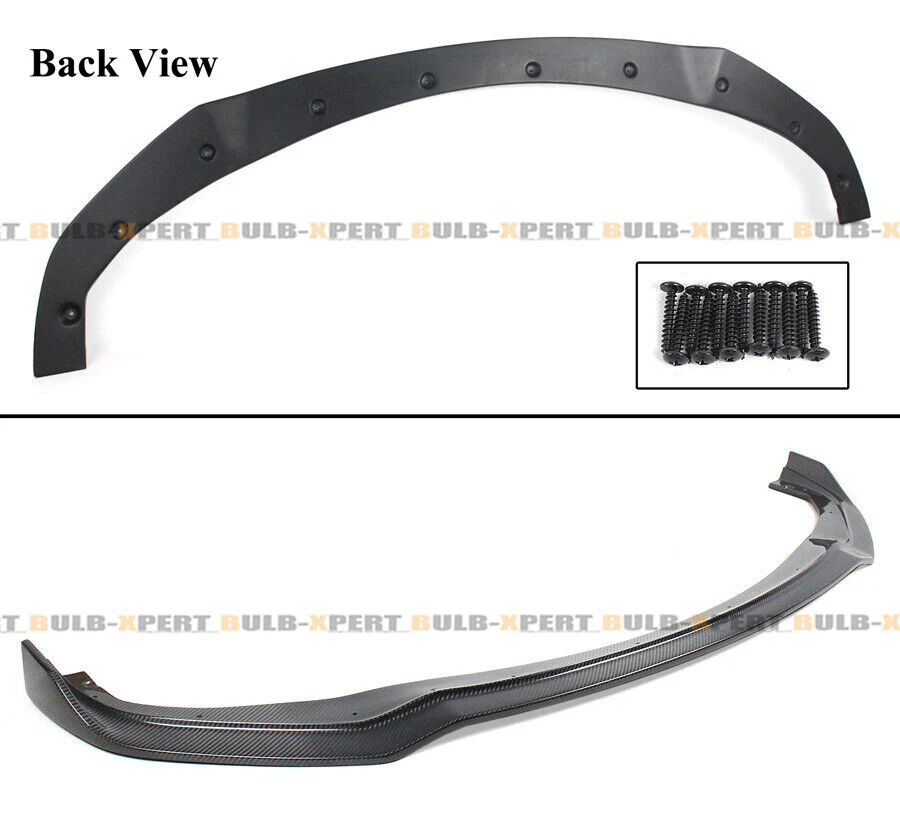 Carbon Fiber Front Bumper Lip Splitter Kit for Infiniti Q50 Base Premium 2014-2017 - Image 2