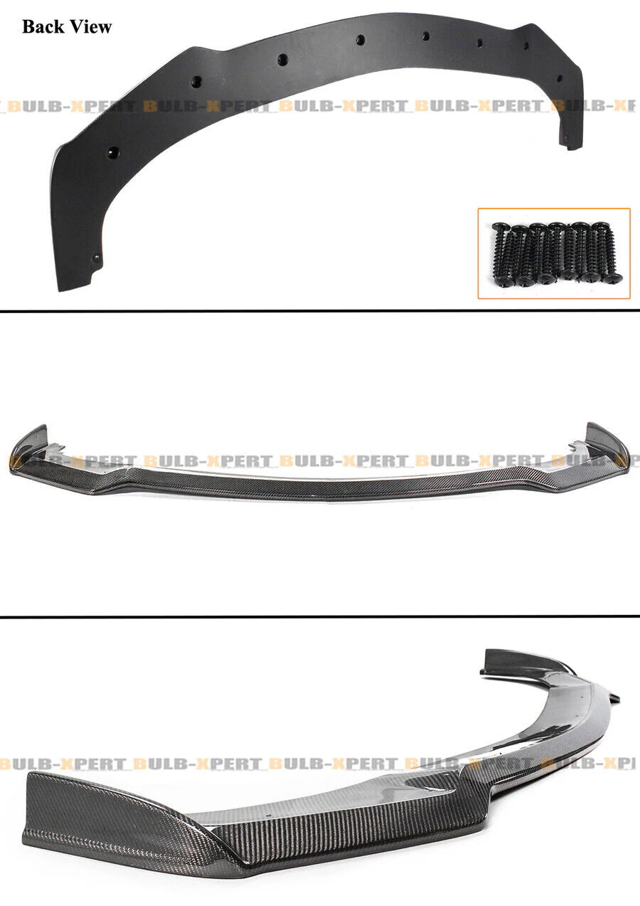 Carbon Fiber Front Bumper Lip Splitter Kit for Infiniti Q50 Sport Q50S 2014-2017 - Image 2
