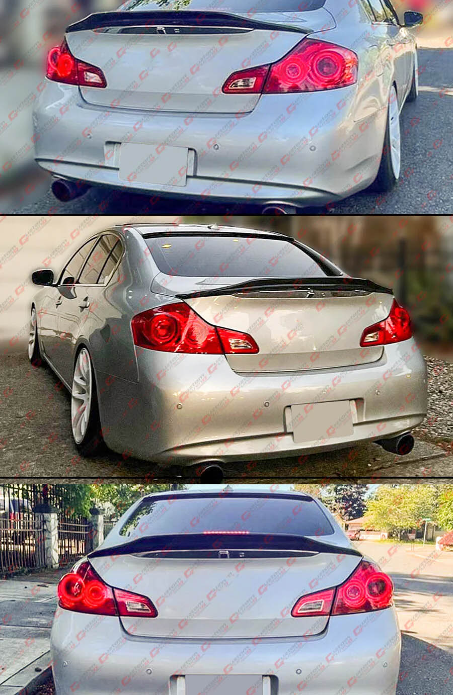 Carbon Fiber High Kick Duckbill Spoiler for Infiniti G25 G35 G37 Q40 Sedan 2007-2015 - Image 5