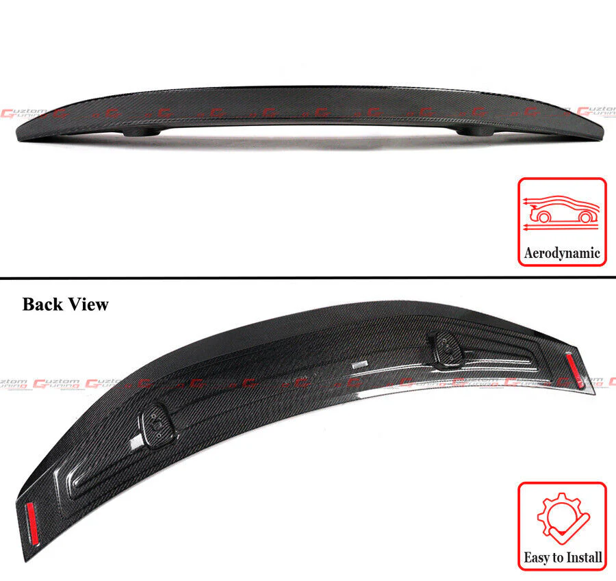 Carbon Fiber Highkick Rear Trunk Spoiler Wing For 2015-2024 Lexus RC F RCF - Image 2