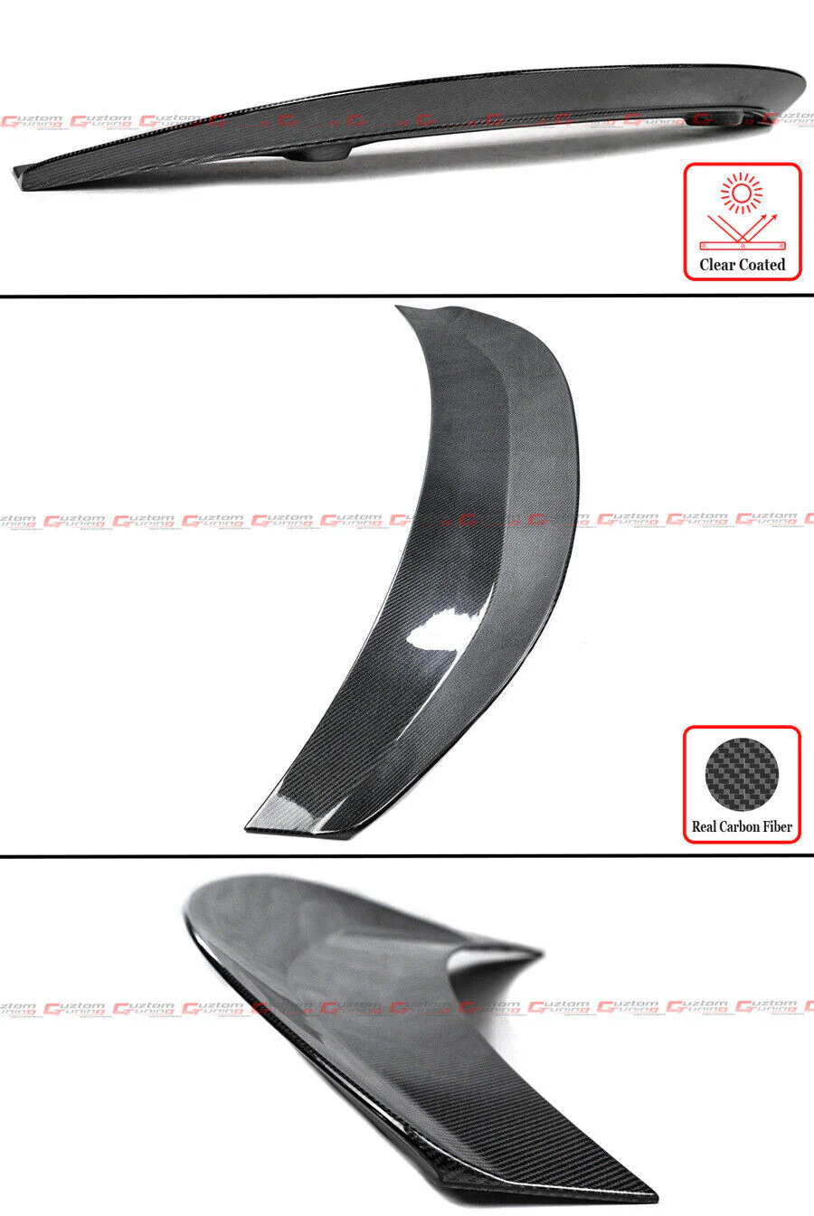 Carbon Fiber Highkick Rear Trunk Spoiler Wing For 2015-2024 Lexus RC F RCF - Image 3