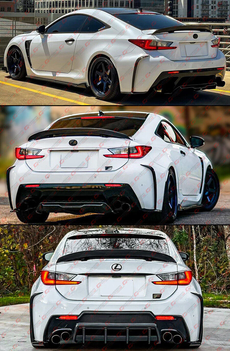 Carbon Fiber Highkick Rear Trunk Spoiler Wing For 2015-2024 Lexus RC F RCF - Image 4
