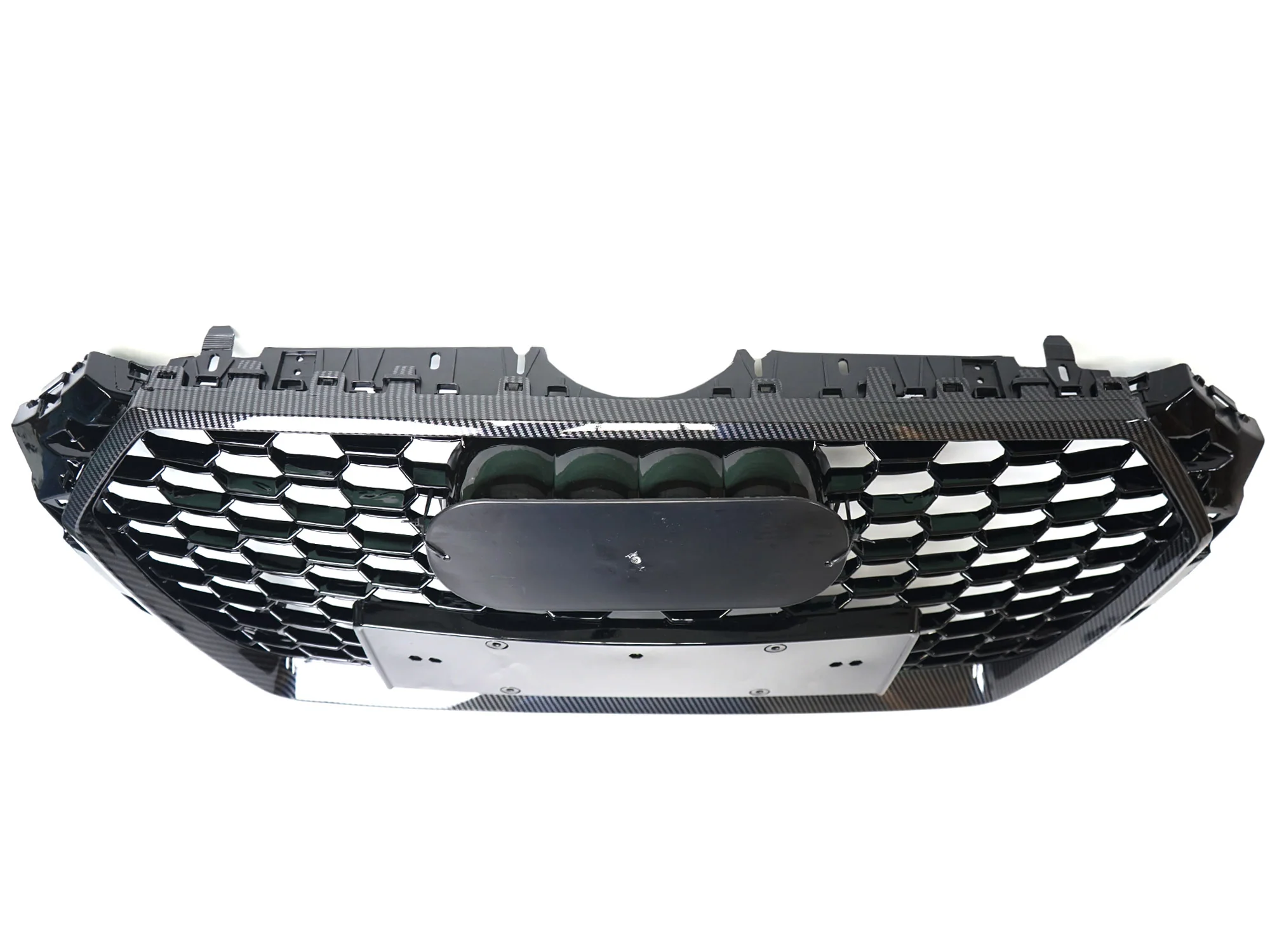Carbon Fiber Look Honeycomb Front Bumper Grille for Audi A4 S4 B9 2017-2019 RS4 Style - Image 7