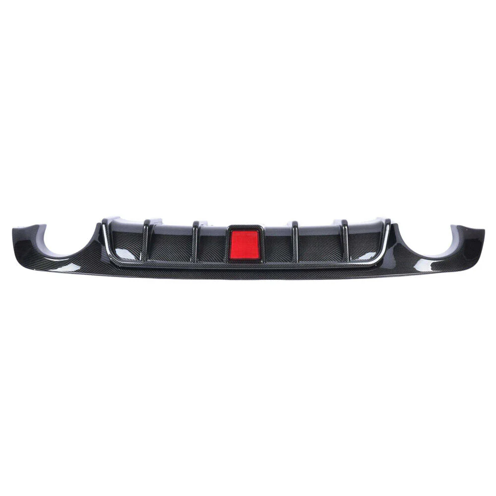 Carbon Fiber Style Rear Diffuser w/ LED Brake Light for Infiniti Q50 2018 2019 2020 2021 2022 2023 2024 - Image 5