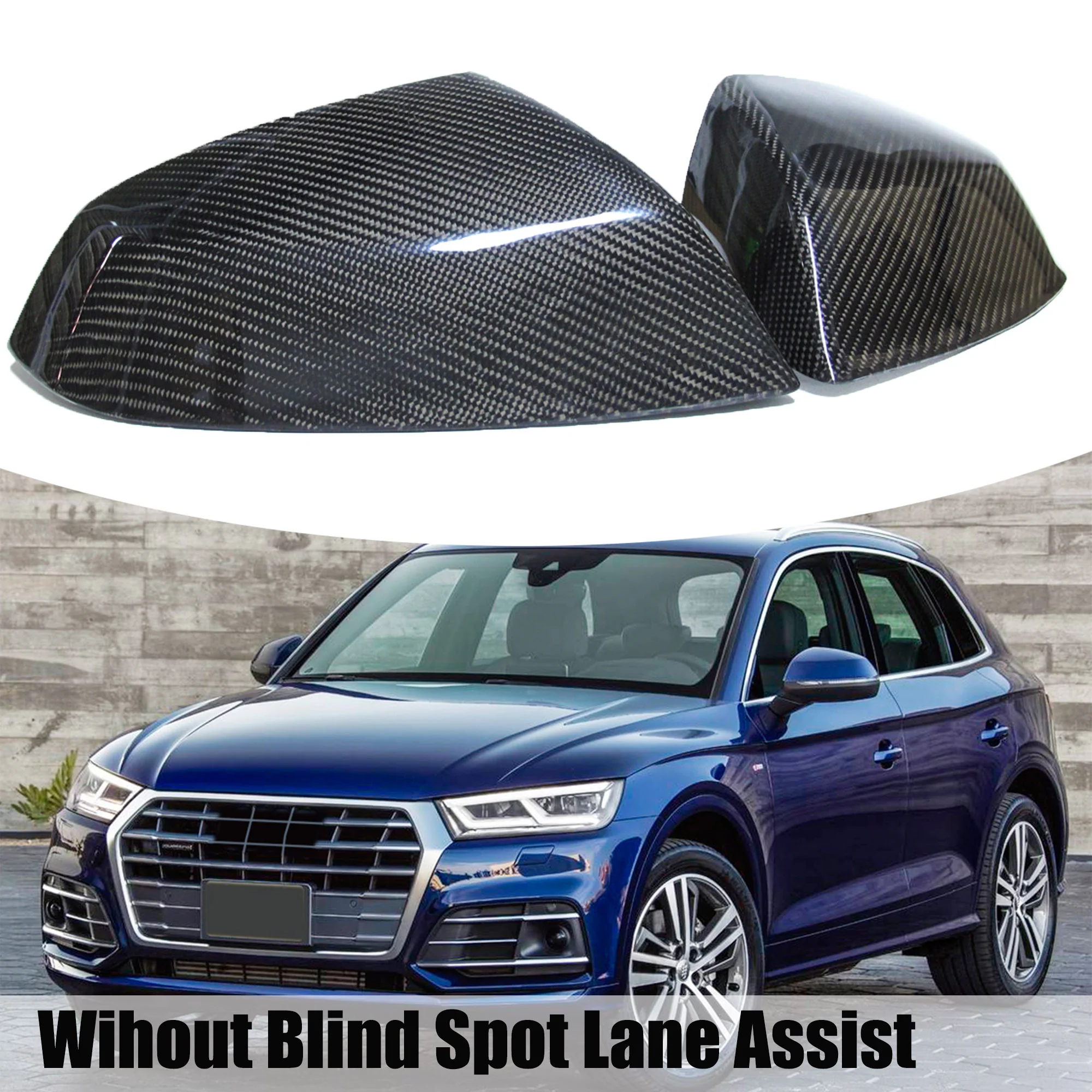 Real Carbon Fiber Mirror Caps Replacement for Audi Q5 SQ5 Q7 2018-2025 - Image 11