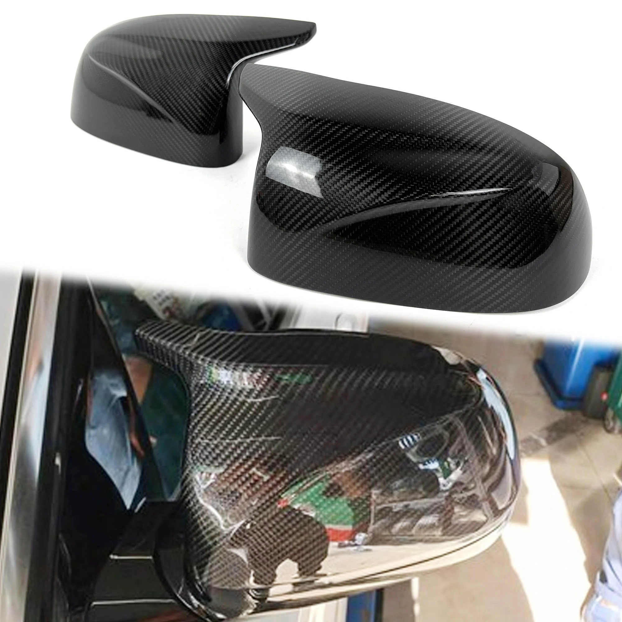 Carbon Fiber Mirror Cover for BMW F97 X3M F98 X4M F95 X5M F96 X6M 2020-2024 - Image 2