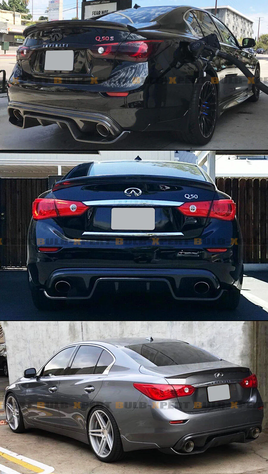 VRD Style Real Carbon Fiber Rear Diffuser Kit (2PCS) for Infiniti Q50 2014 2015 2016 2017 - Image 4