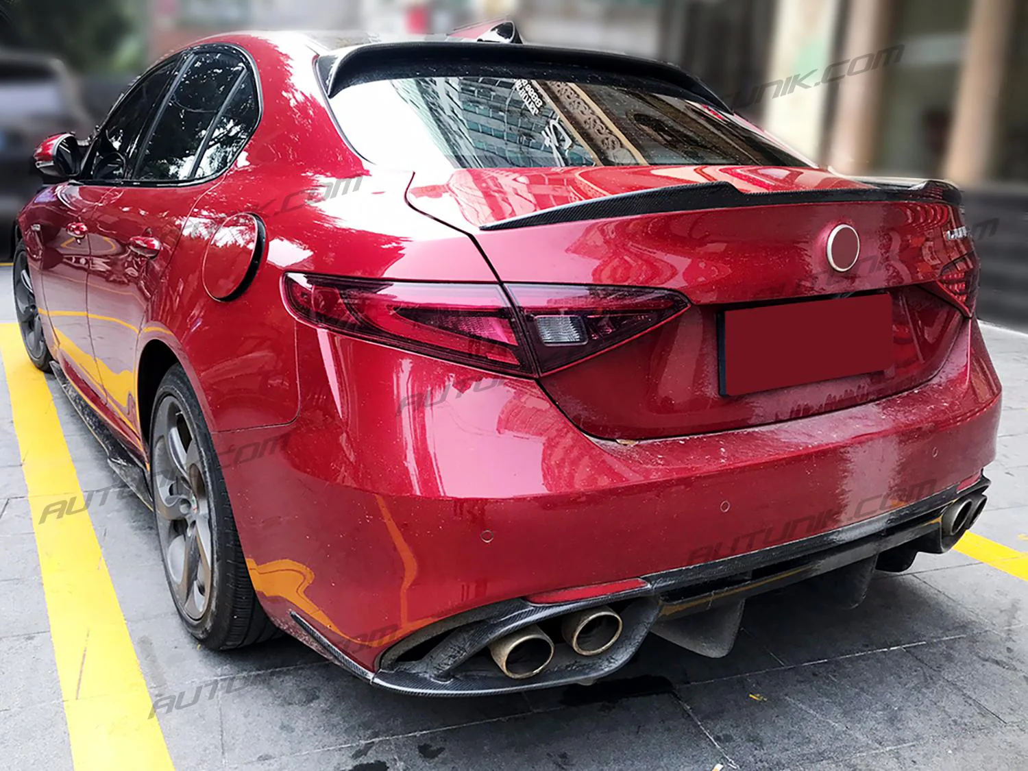 Real Carbon Fiber Rear Trunk Lip Spoiler For Alfa Romeo Giulia 952 Sedan 2016-2021 af1 - Image 3
