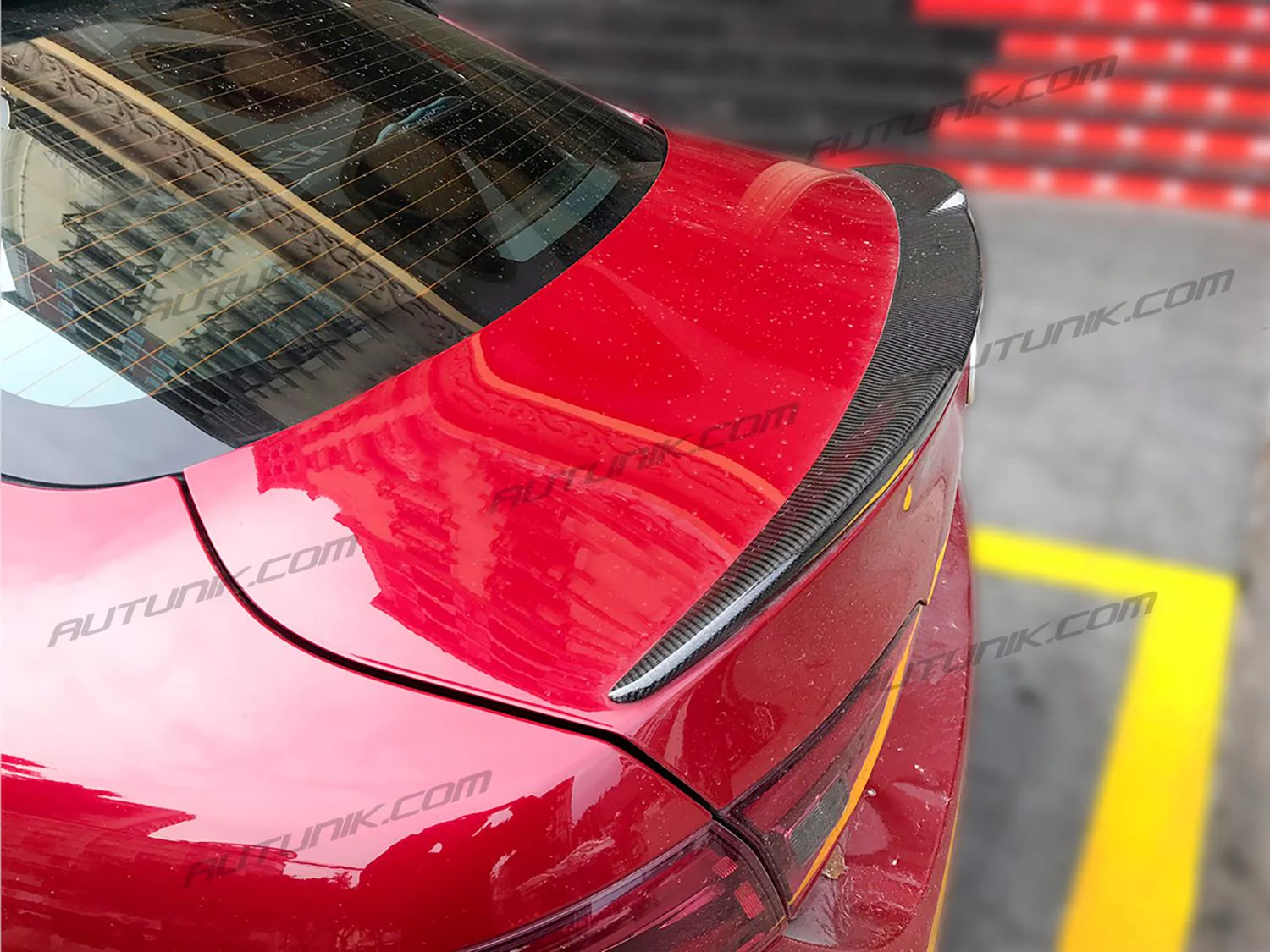 Real Carbon Fiber Rear Trunk Lip Spoiler For Alfa Romeo Giulia 952 Sedan 2016-2021 af1 - Image 4