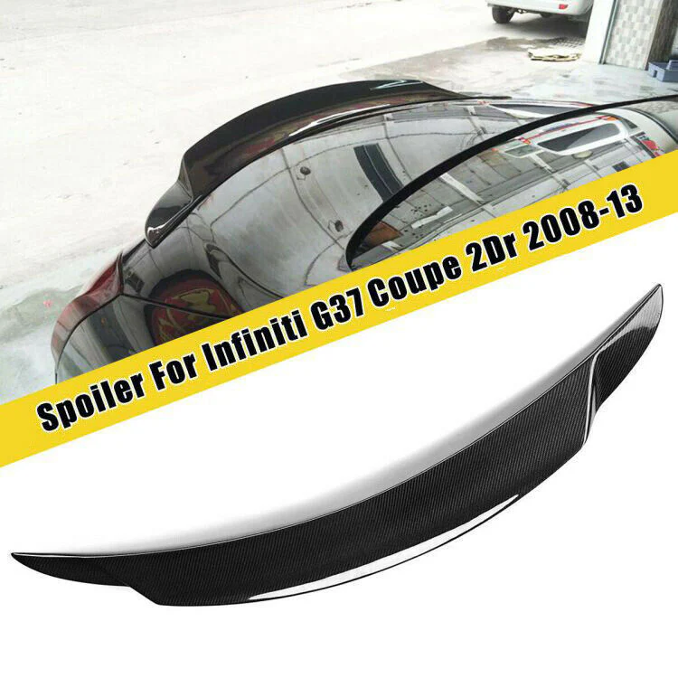 For 2008-2013 Infiniti G37 Coupe Carbon Fiber Trunk Spoiler Wing - Image 2