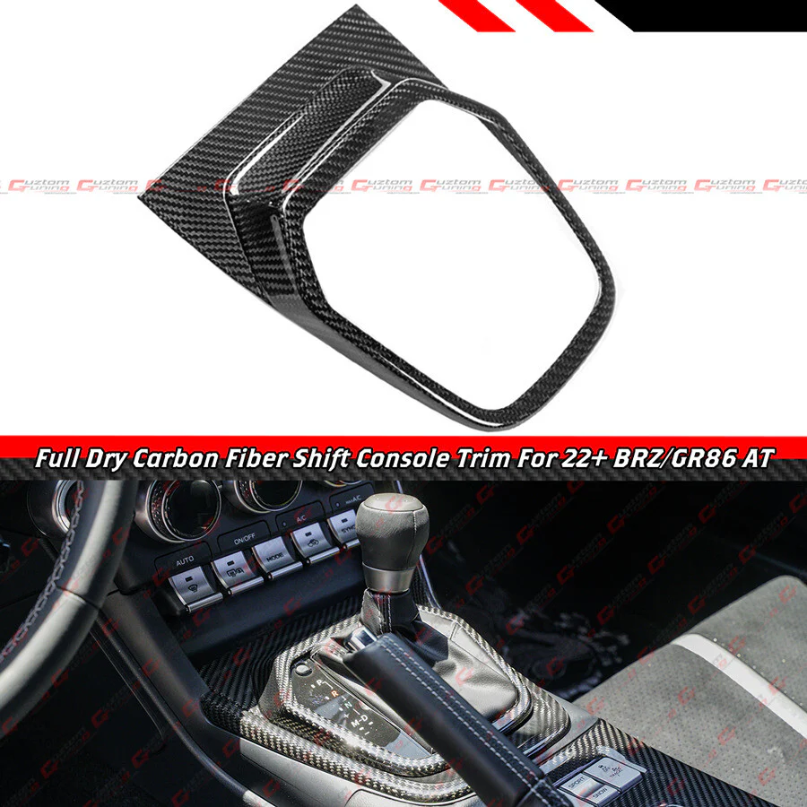 Carbon Fiber Shift Gear Console Panel Trim for 2022–2026 Subaru BRZ Toyota GR86 Auto - Image 2
