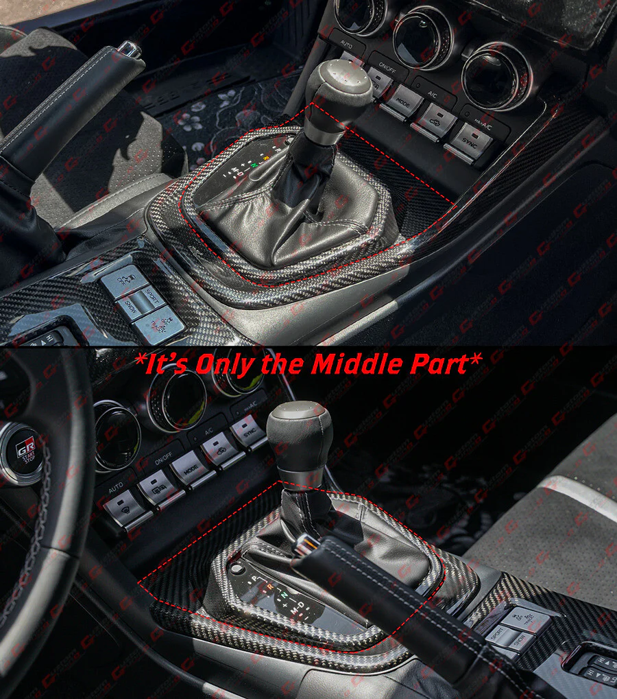 Carbon Fiber Shift Gear Console Panel Trim for 2022–2026 Subaru BRZ Toyota GR86 Auto - Image 5
