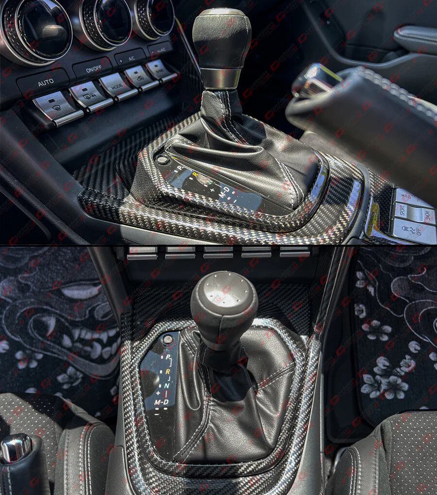 Carbon Fiber Shift Gear Console Panel Trim for 2022–2026 Subaru BRZ Toyota GR86 Auto - Image 6