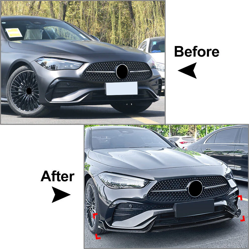 Carbon Fiber Style Front Bumper Spoiler Lip Splitter For Mercedes Benz CLE Coupe C236 2024+ - Image 10