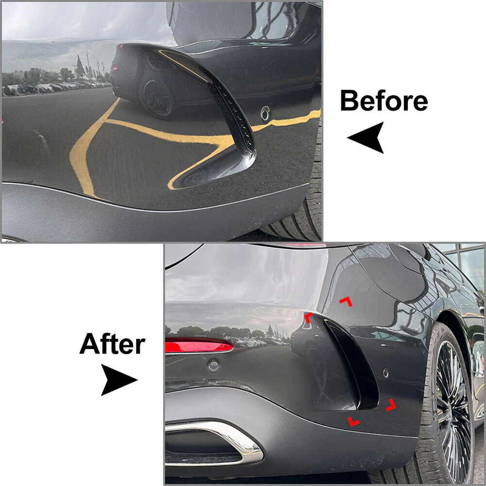 Carbon Fiber Style Rear Bumper Side Vent Canards For Mercedes CLE Coupe C236 2024 2025+ - Image 2