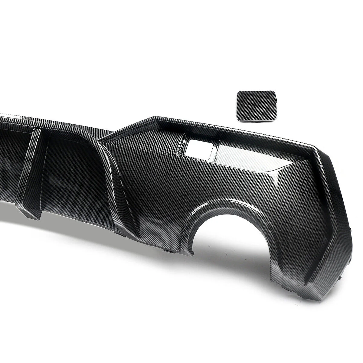 Carbon Look Rear Diffuser w/ LED For BMW G22 G23 430i 440i M Sport 2020-2024 - Image 10