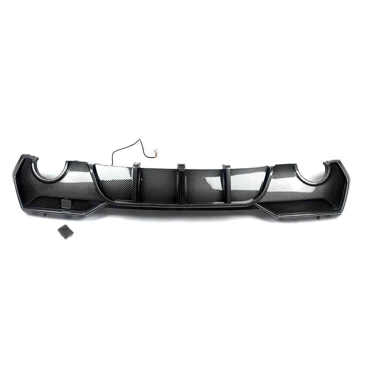 Carbon Look Rear Diffuser w/ LED For BMW G22 G23 430i 440i M Sport 2020-2024 - Image 4