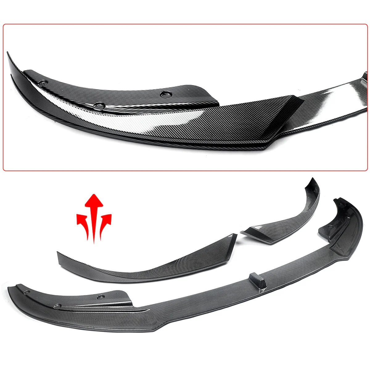 Carbon Style Front Bumper Lip Splitter for 2021-2026 BMW G22 G23 430i M440i Coupe M Sport - Image 5