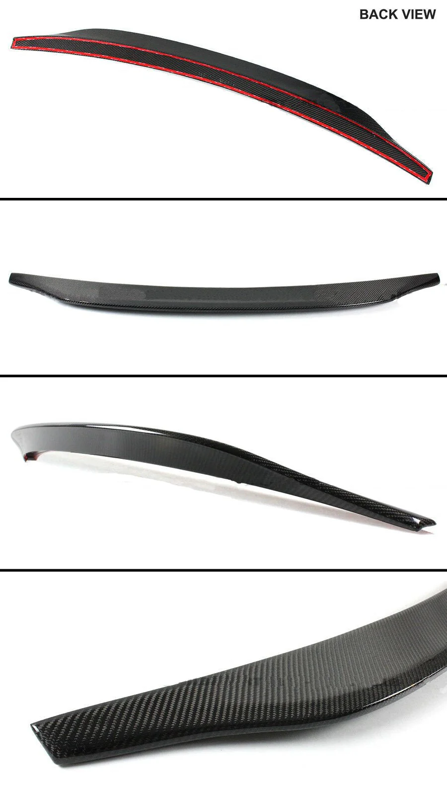 Real Carbon Fiber Rear Trunk Spoiler For AUDI A4 B9 Sedan 2017-2024 - Image 3