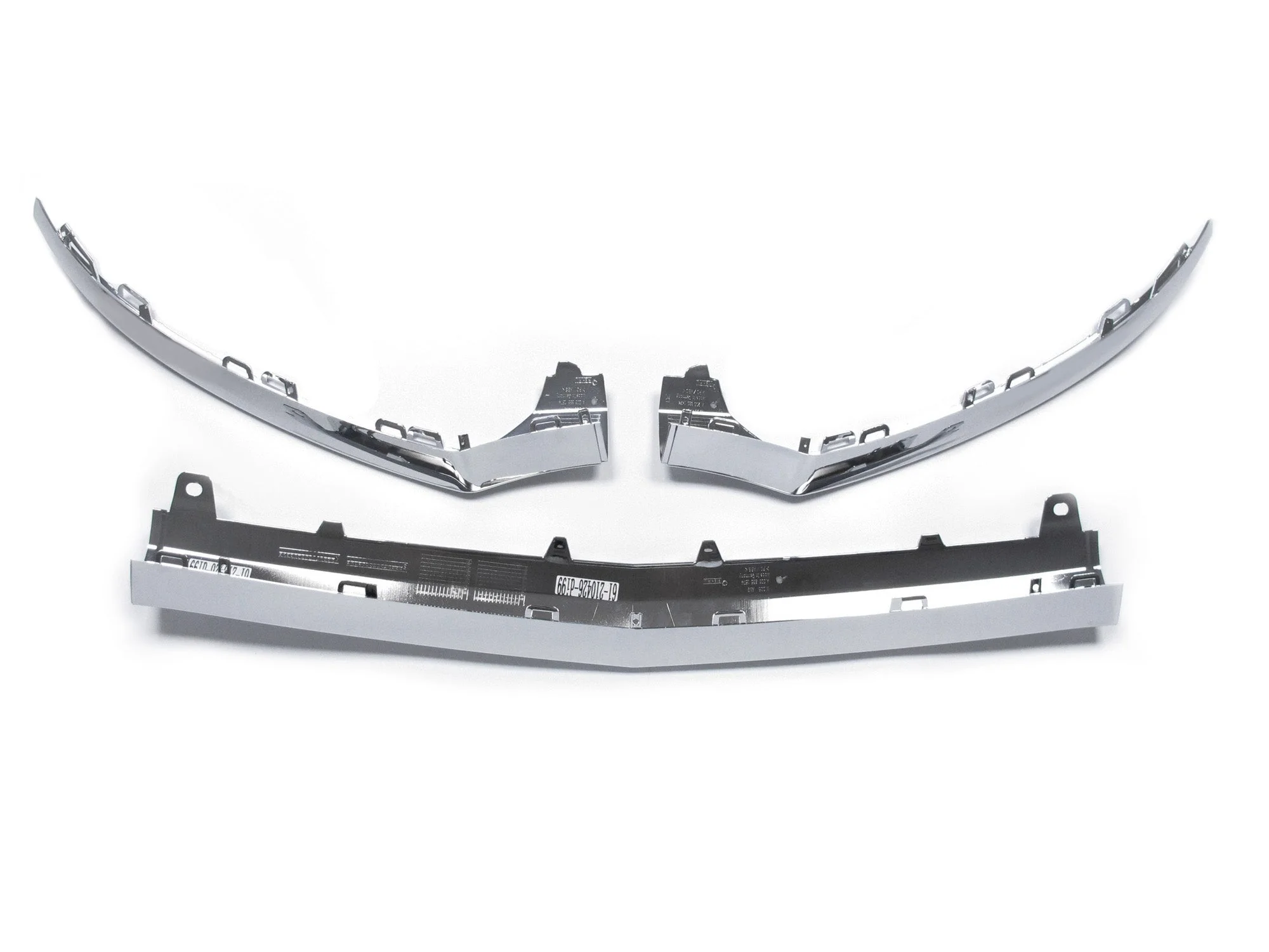 3pcs For Mercedes-Benz W205 AMG 2015-2018 Front Bumper Lip Lower Molding Trim Chrome - Image 6
