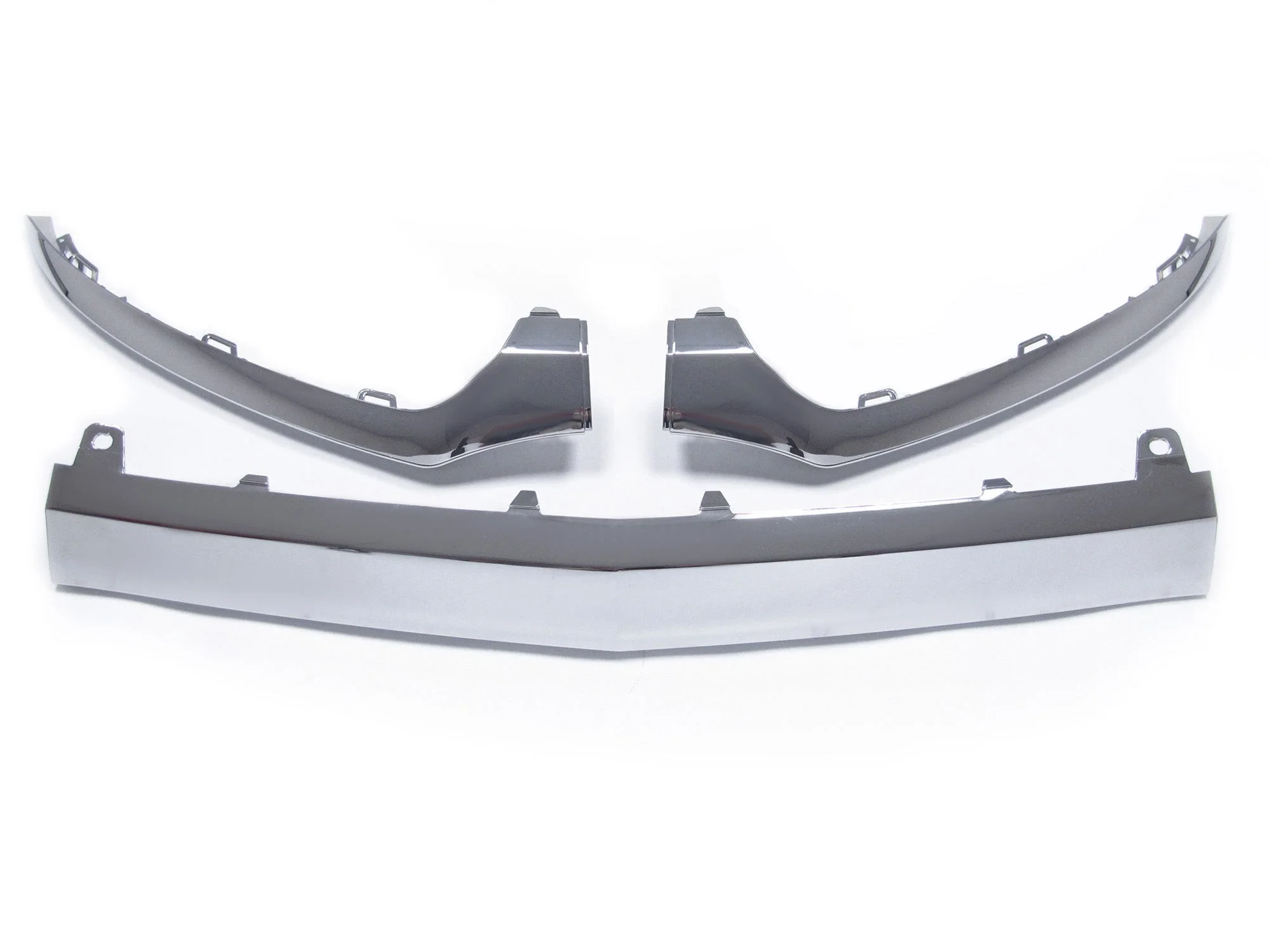 3pcs For Mercedes-Benz W205 AMG 2015-2018 Front Bumper Lip Lower Molding Trim Chrome - Image 8