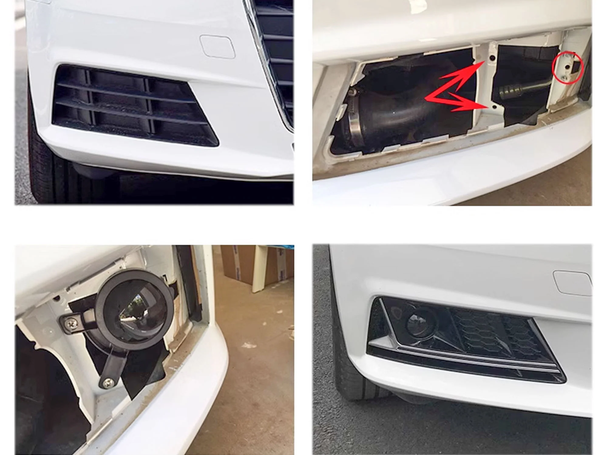 Chrome/Black Fog Light Cover Grille for Audi A4 B9 Non-Sline 2017 2018 2019 - Image 4