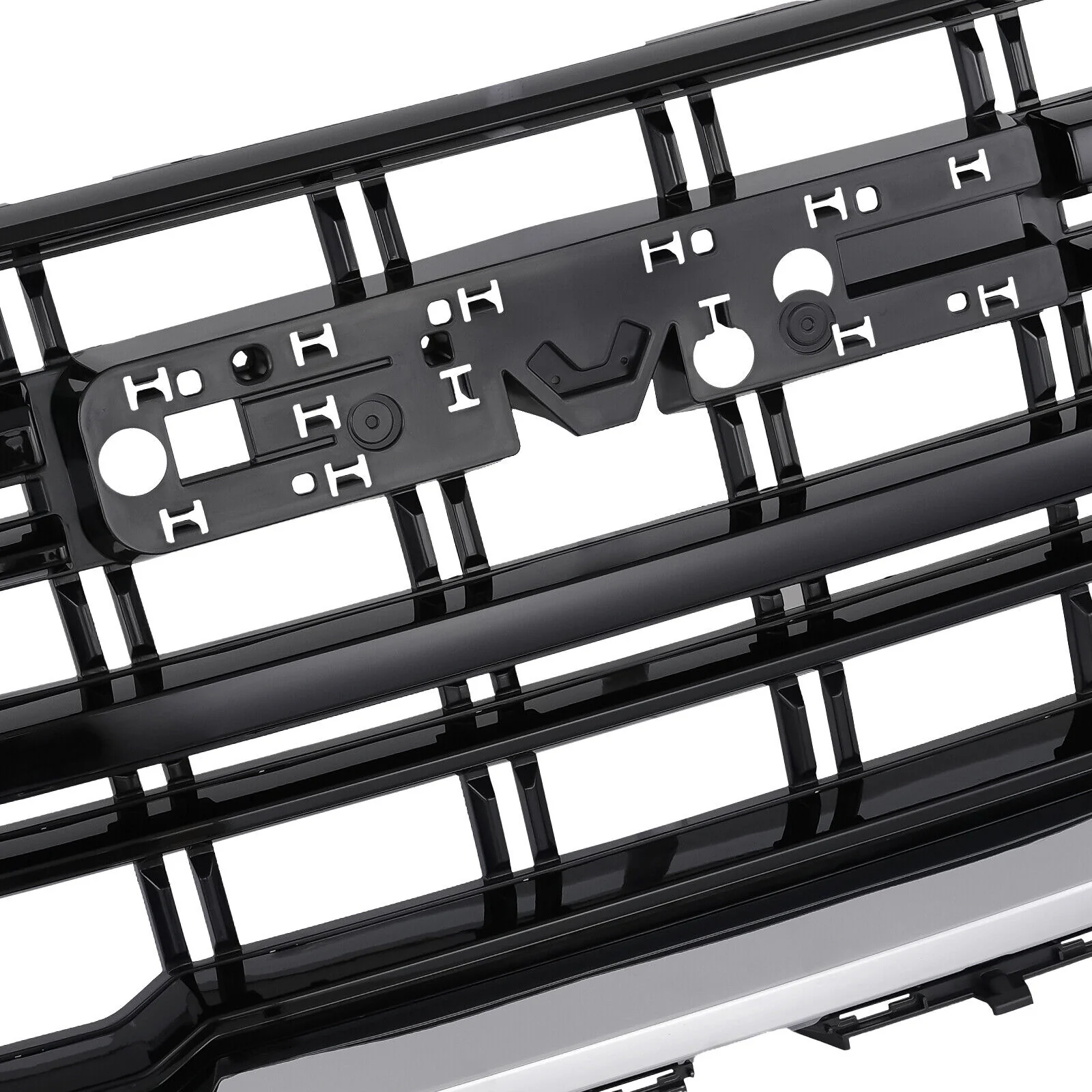 Chrome Black Front Upper Grill For 2021 2022 2023 GMC Yukon XL - Image 8