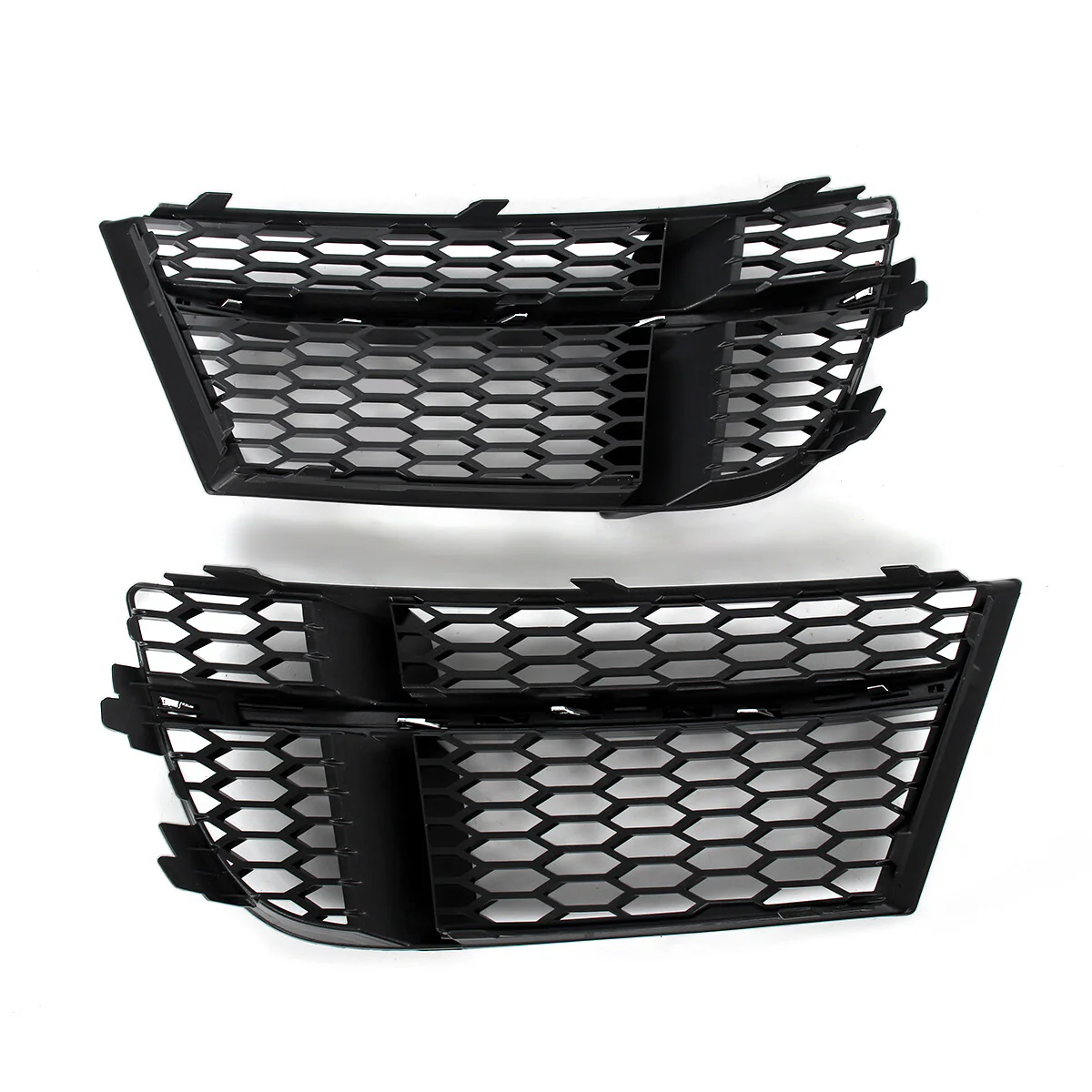 Chrome+Black Honeycomb Fog Light Grill Mesh Cover Fits Audi A3 S Line 2017-2020 - Image 14