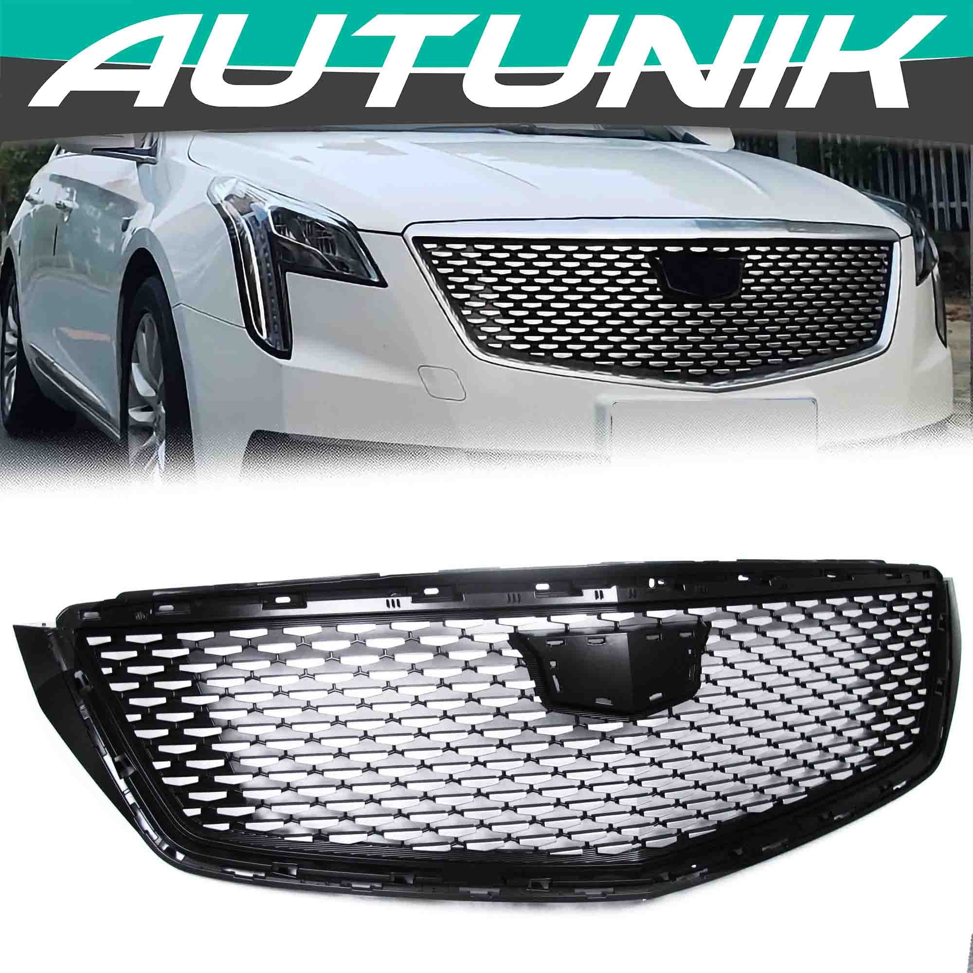 Diamond Front Grill Grille For Cadillac XTS Facelift 2018-2020 No Camera Mount fg149