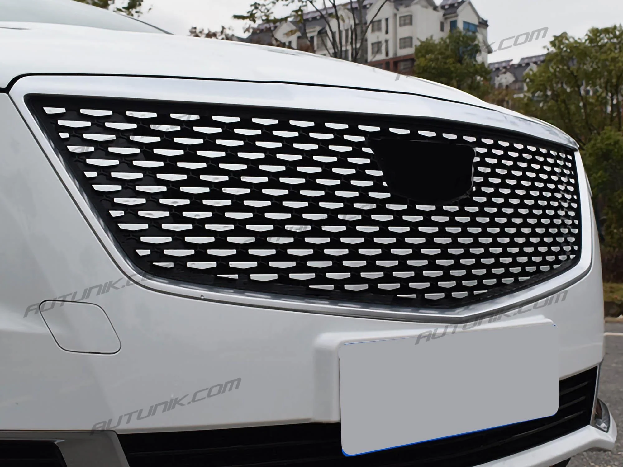 Diamond Front Grill Grille For Cadillac XTS Facelift 2018-2020 No Camera Mount fg149 - Image 4
