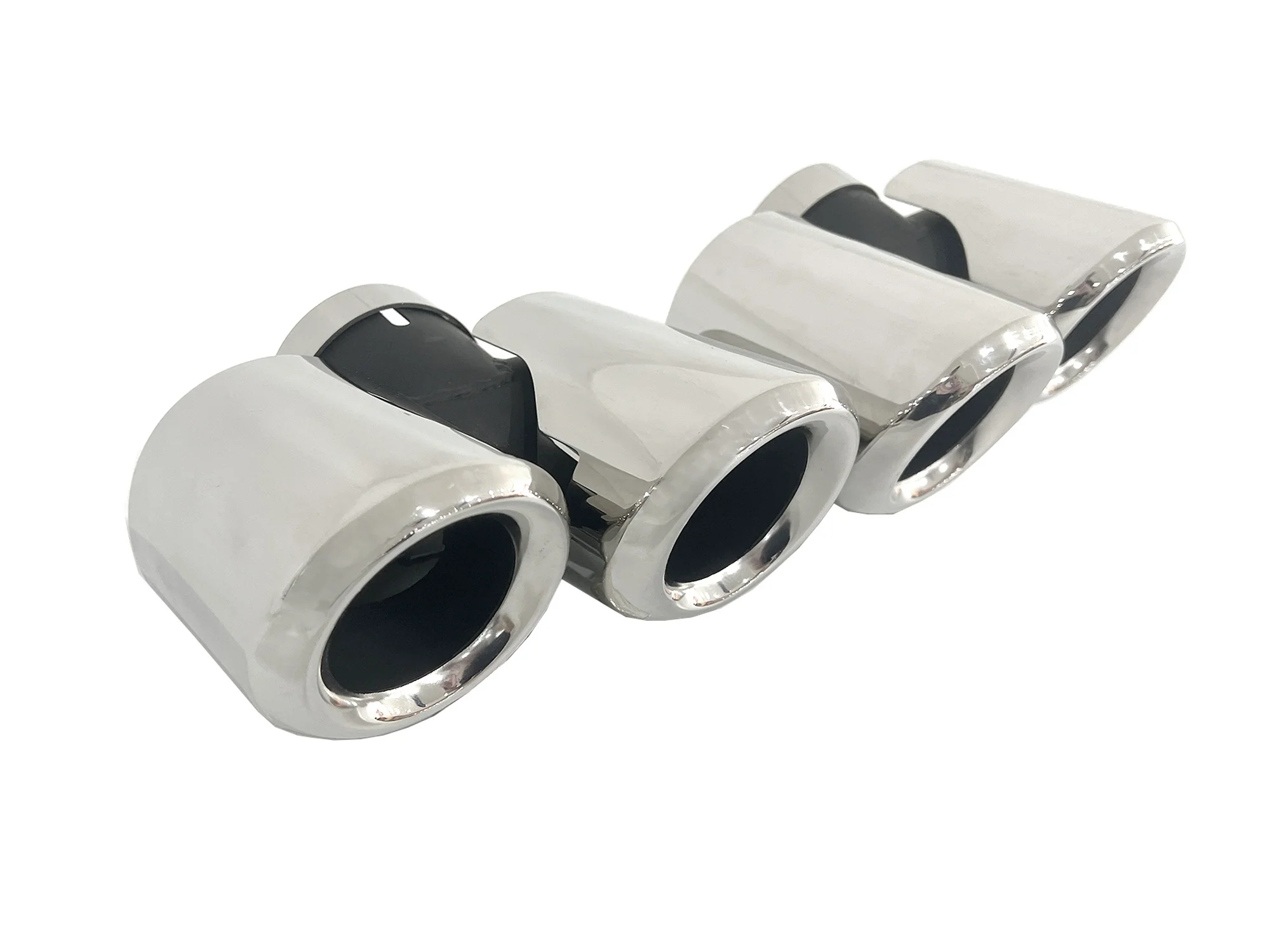 Pair For 2020+ Land Rover Defender 90/110 3.0L 2.0L Exhaust Muffler Tips Shiny Silver - Image 12