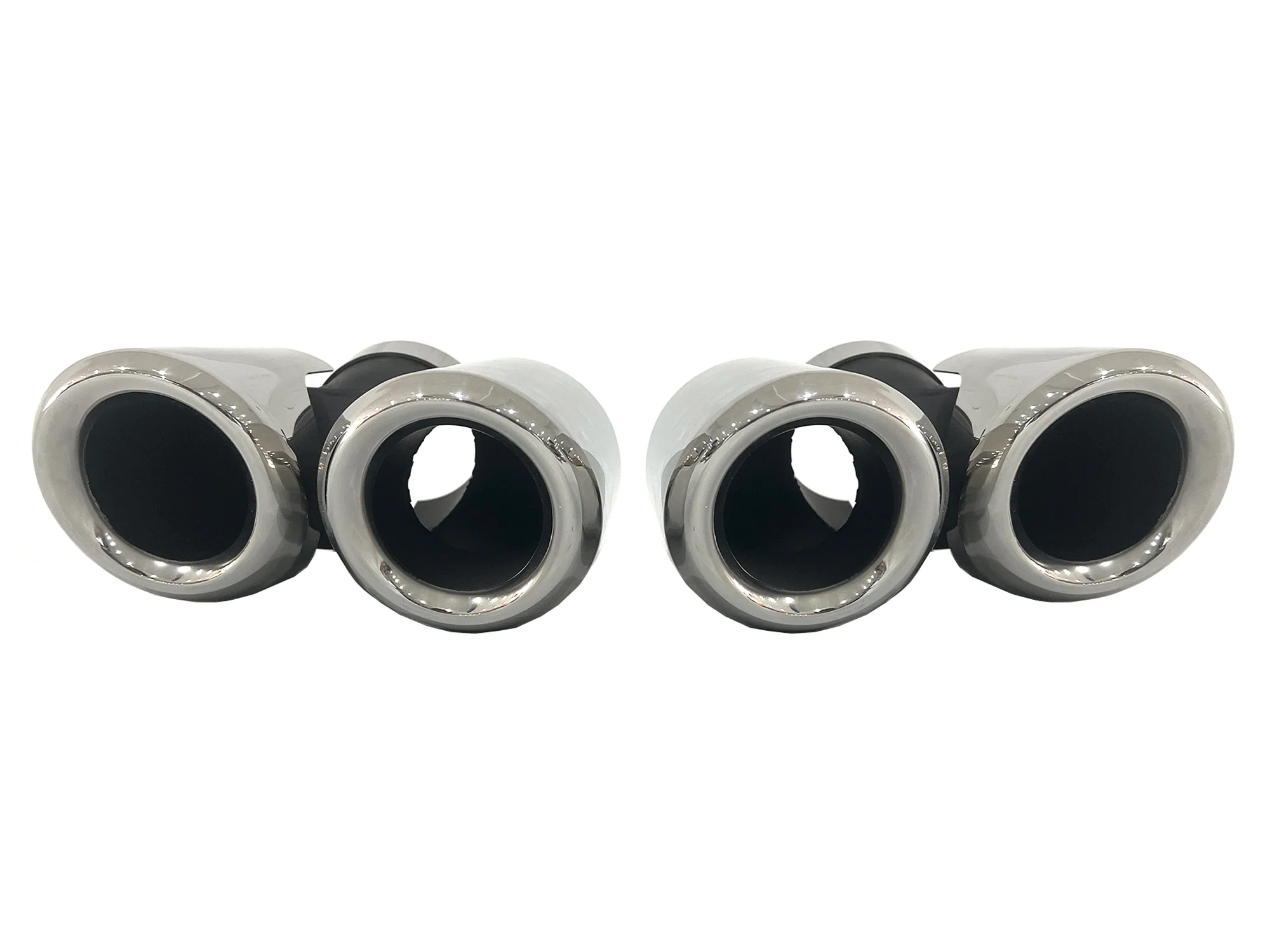 Pair For 2020+ Land Rover Defender 90/110 3.0L 2.0L Exhaust Muffler Tips Shiny Silver - Image 15