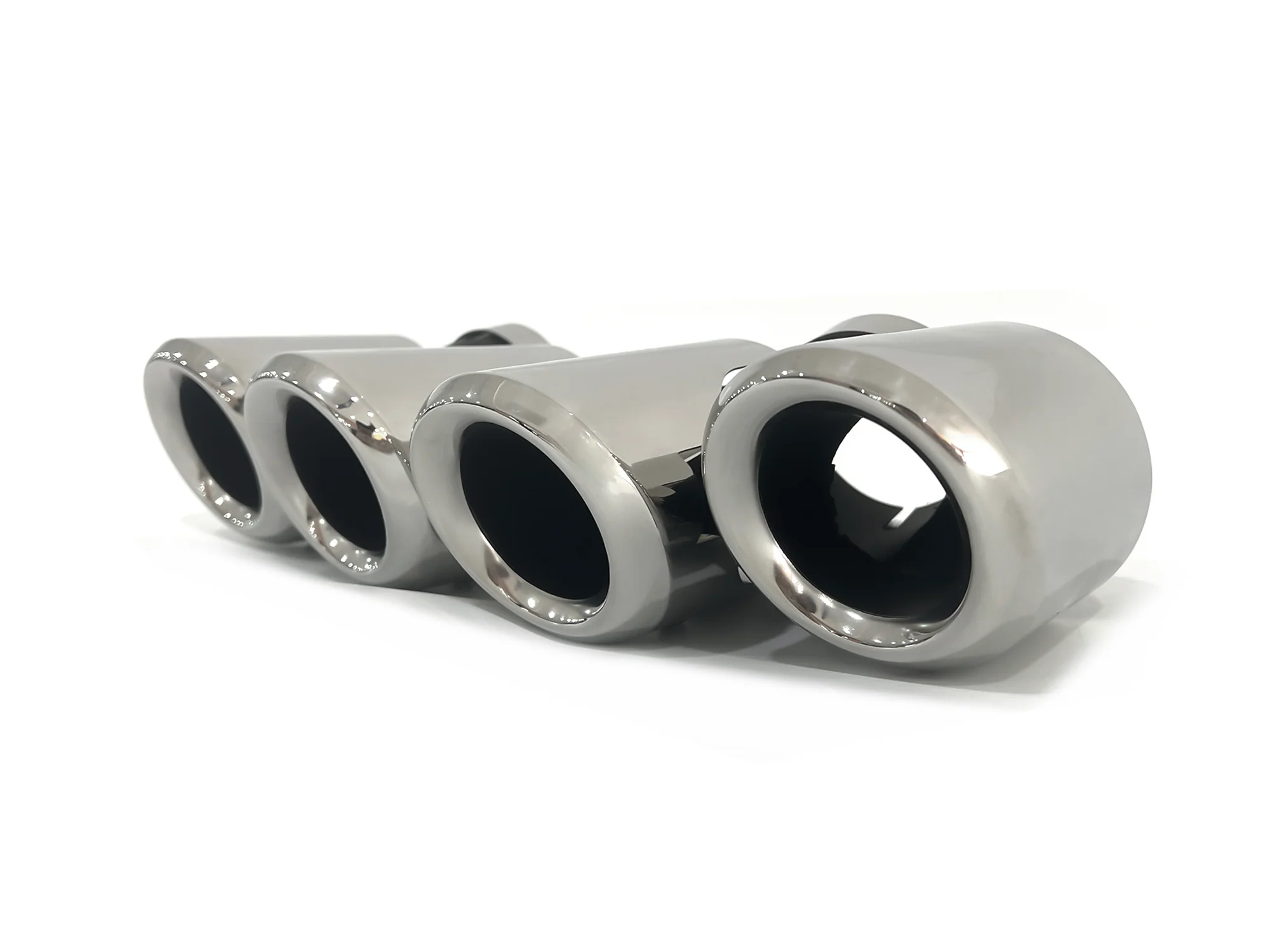 Pair For 2020+ Land Rover Defender 90/110 3.0L 2.0L Exhaust Muffler Tips Shiny Silver - Image 4