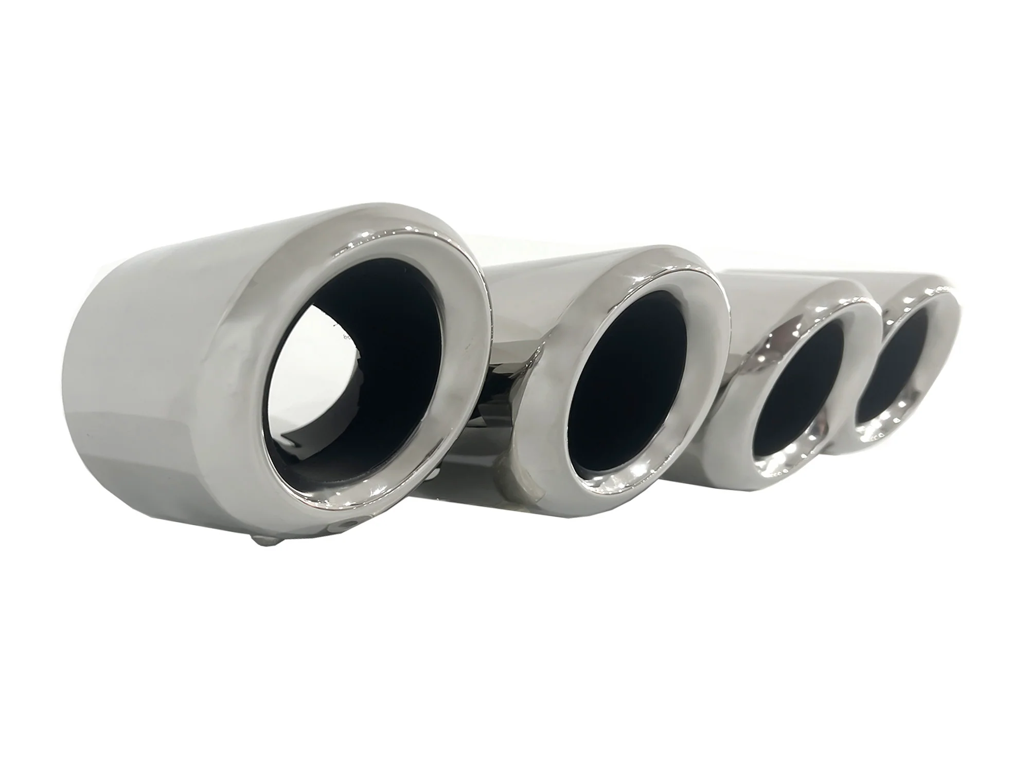 Pair For 2020+ Land Rover Defender 90/110 3.0L 2.0L Exhaust Muffler Tips Shiny Silver - Image 7