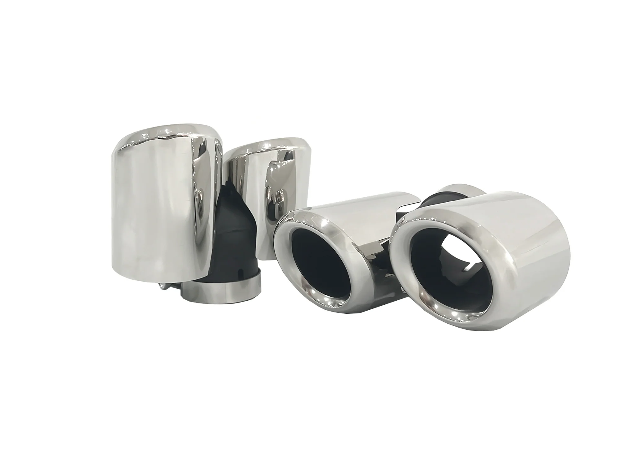 Pair For 2020+ Land Rover Defender 90/110 3.0L 2.0L Exhaust Muffler Tips Shiny Silver - Image 8