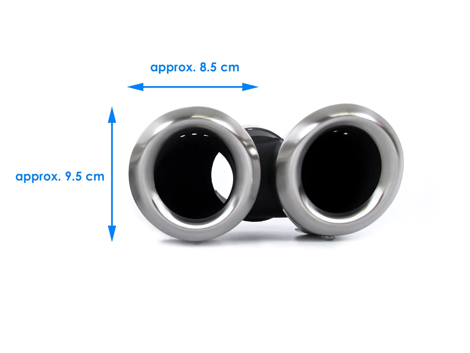 Pair For 2020+ Land Rover Defender 90/110 3.0L 2L Exhaust Muffler Tips Brushed - Image 13