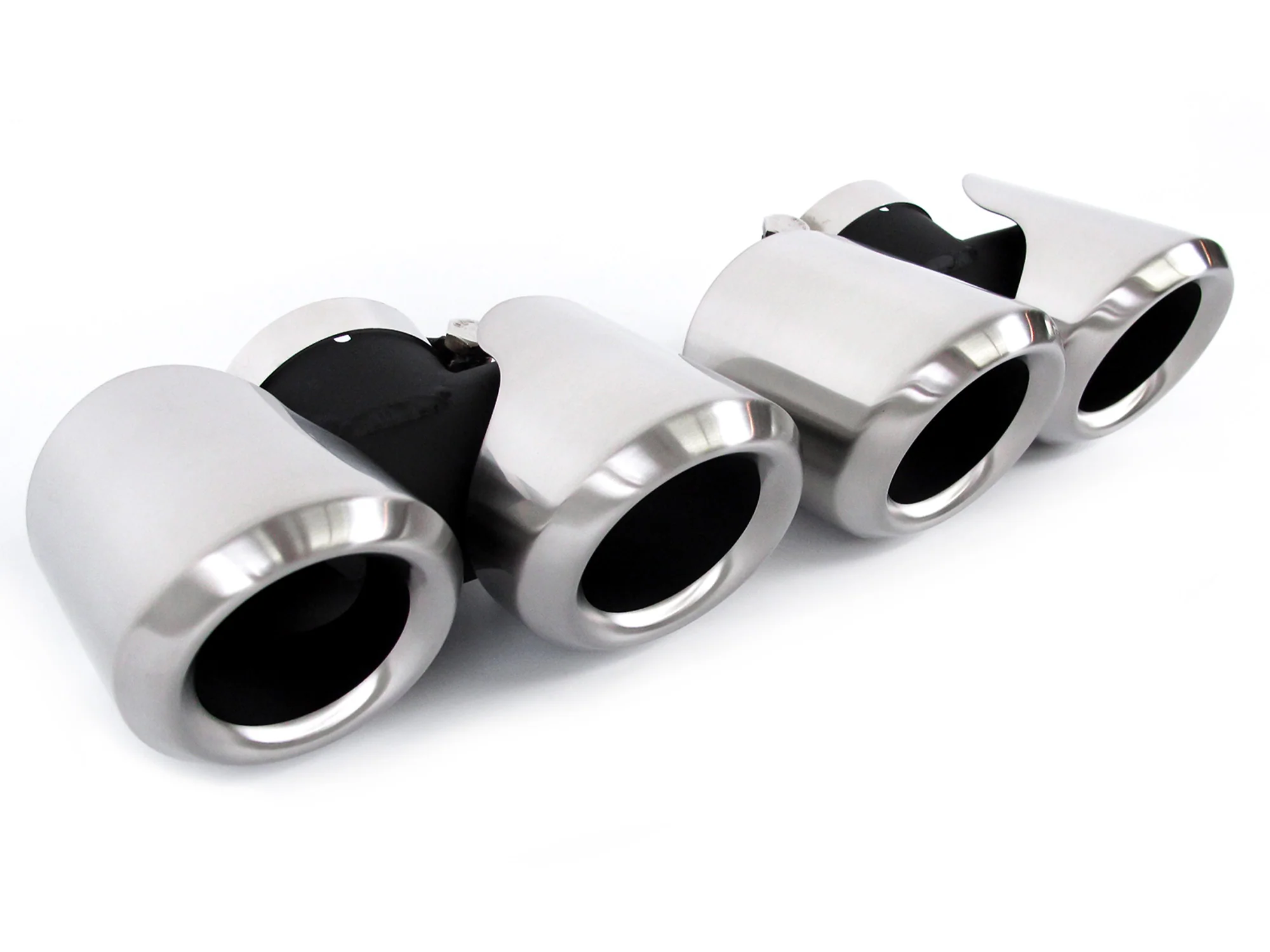 Pair For 2020+ Land Rover Defender 90/110 3.0L 2L Exhaust Muffler Tips Brushed - Image 15
