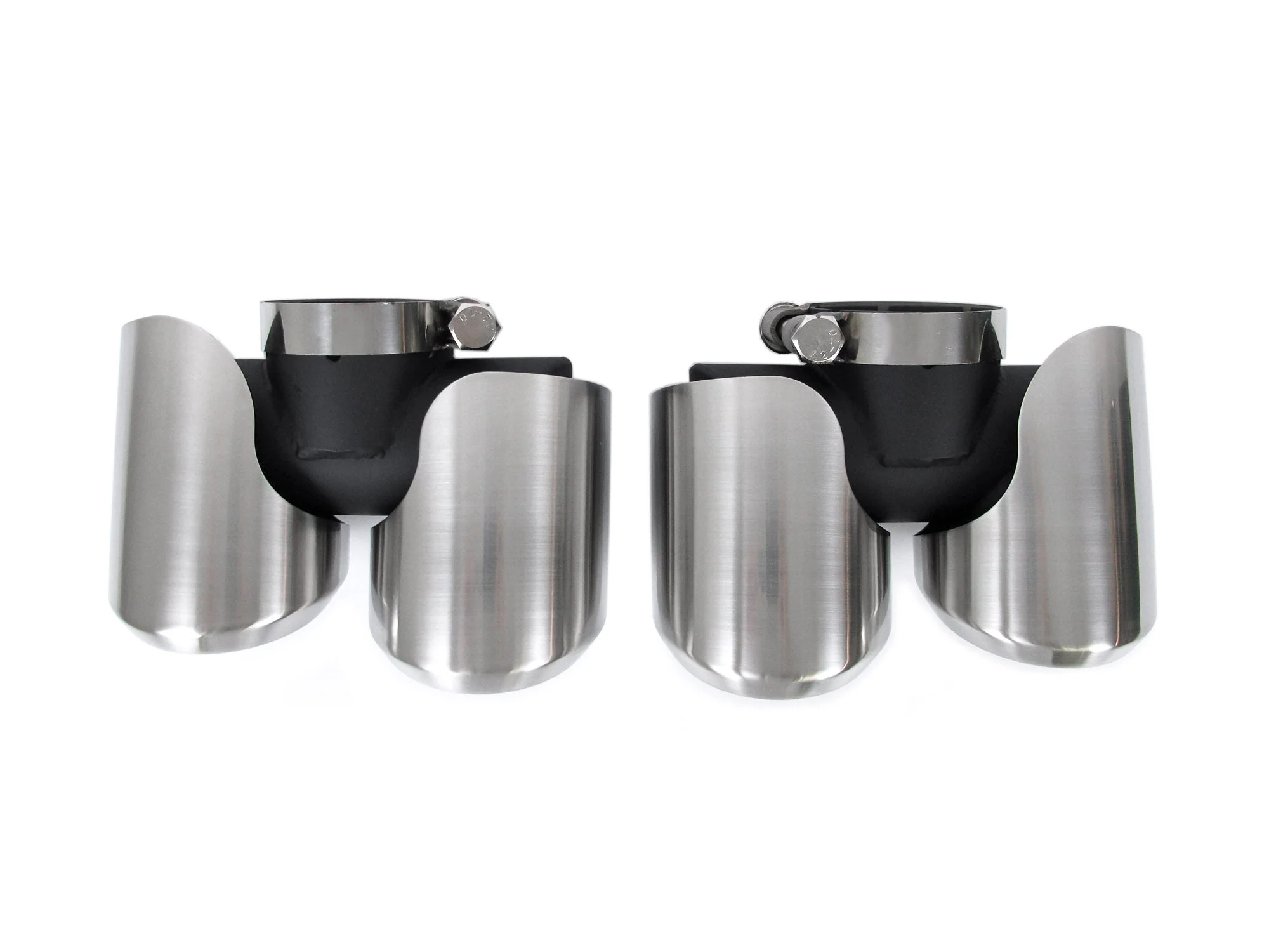 Pair For 2020+ Land Rover Defender 90/110 3.0L 2L Exhaust Muffler Tips Brushed - Image 4