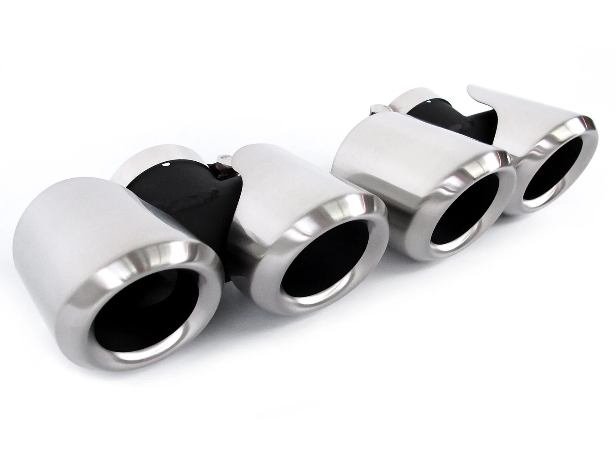 Pair For 2020+ Land Rover Defender 90/110 3.0L 2L Exhaust Muffler Tips Brushed - Image 5