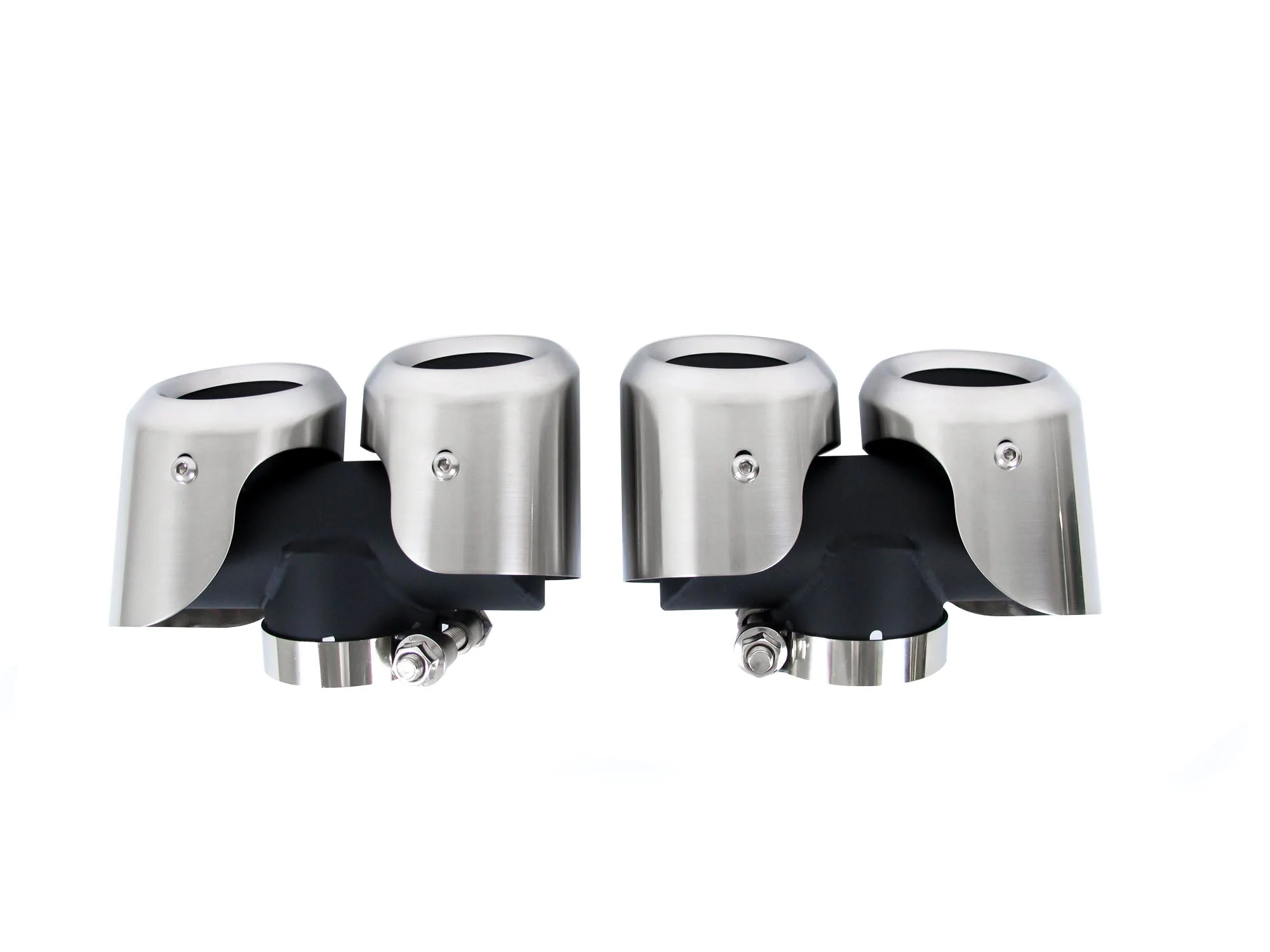 Pair For 2020+ Land Rover Defender 90/110 3.0L 2L Exhaust Muffler Tips Brushed - Image 7
