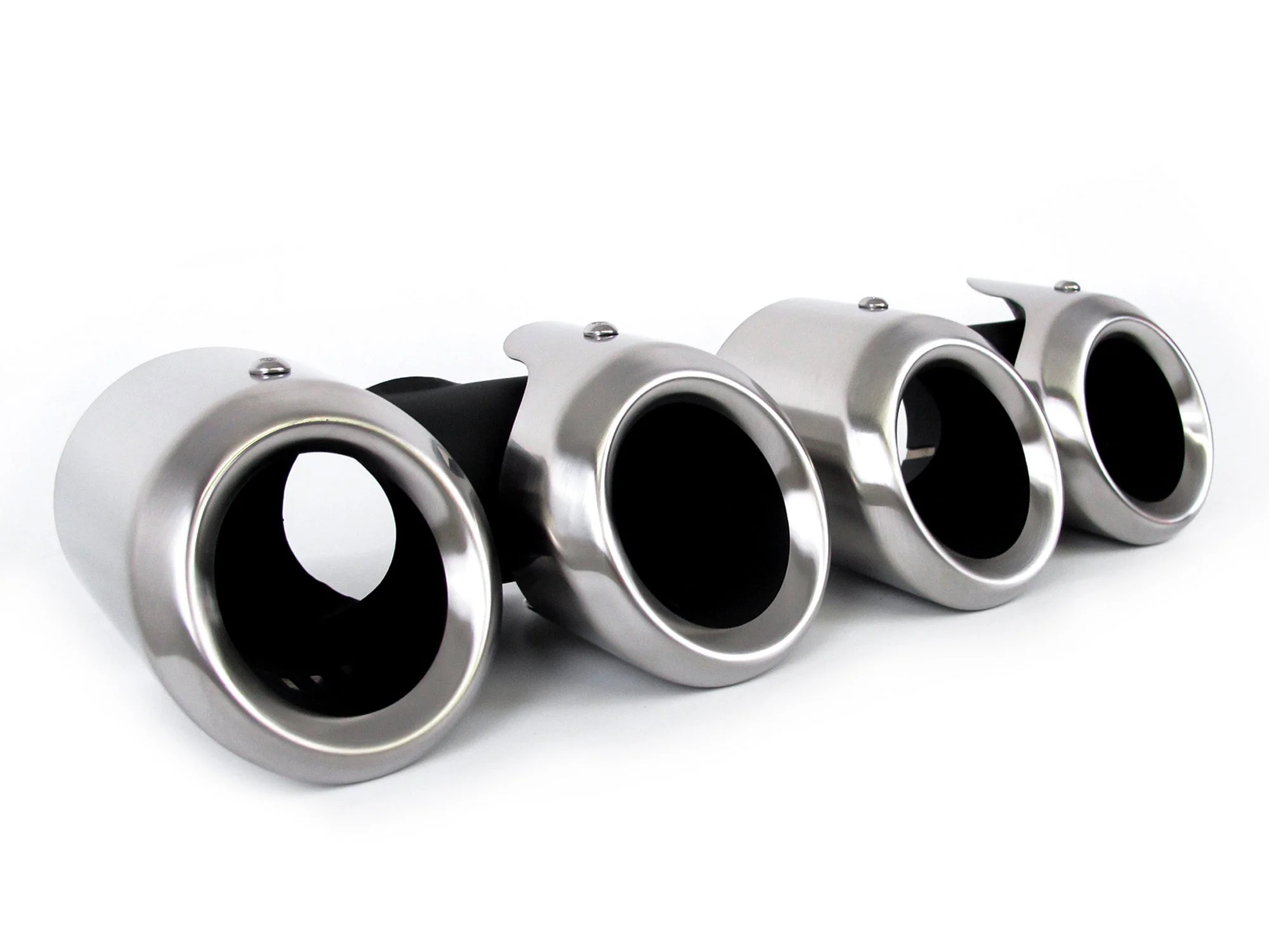 Pair For 2020+ Land Rover Defender 90/110 3.0L 2L Exhaust Muffler Tips Brushed - Image 9