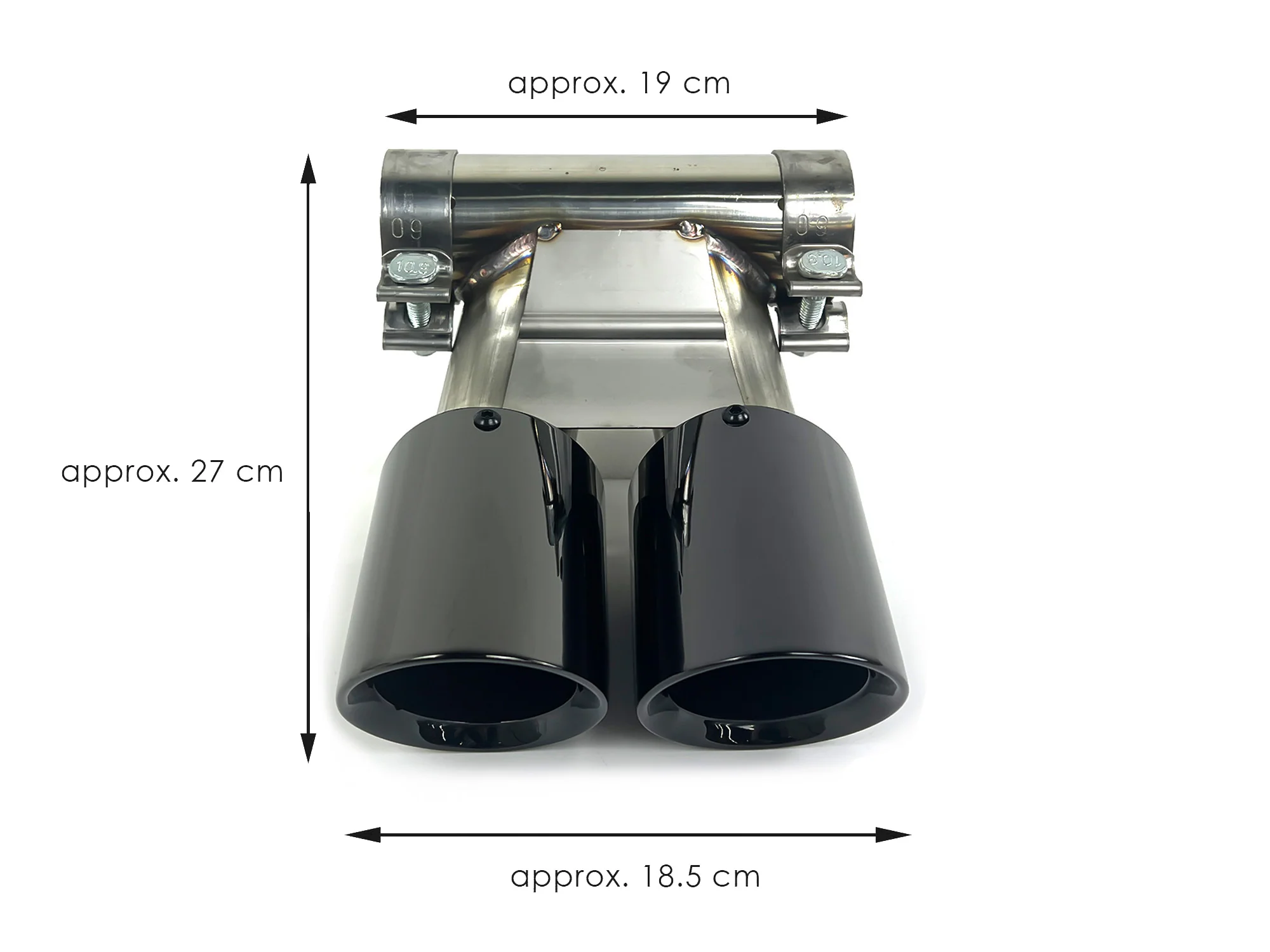 Black Triple Exhaust Tip For Porsche 718 Cayman Boxster Base/T/S/GTS 2.0/2.5L 2017-2025 - Image 10