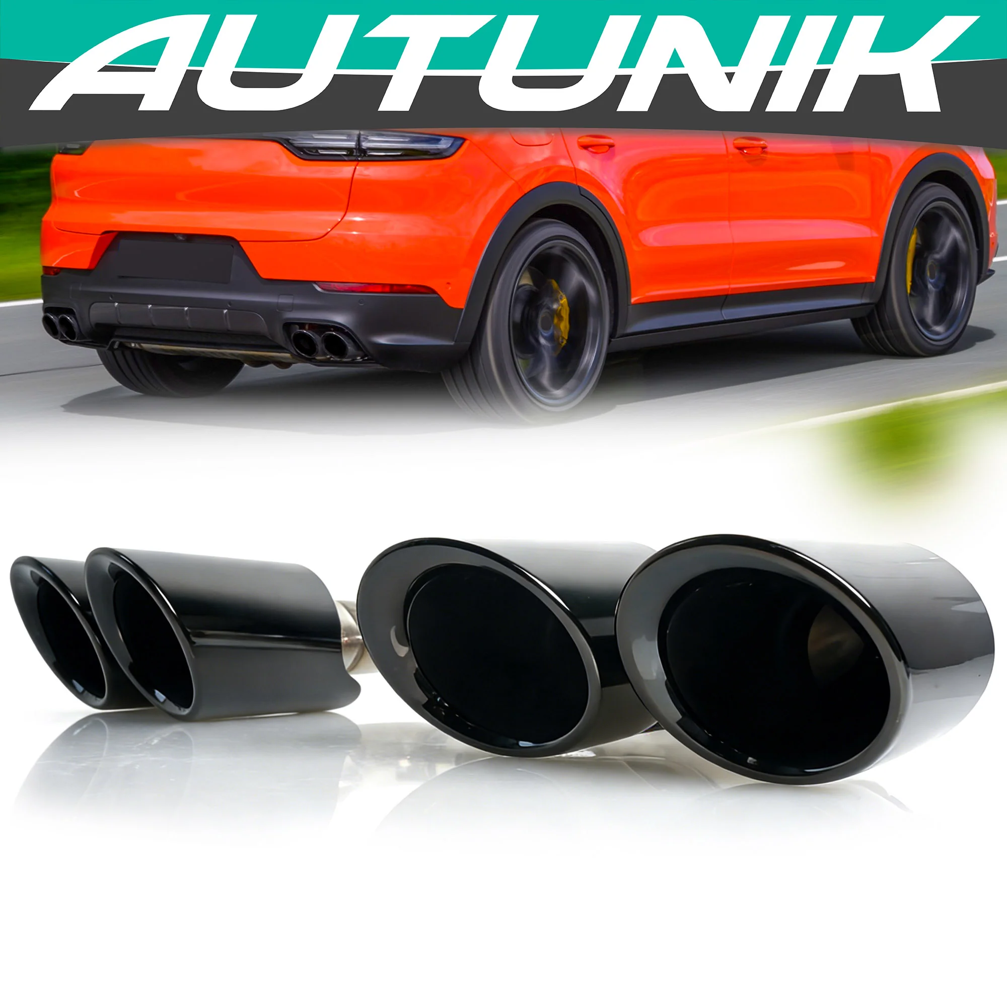 Chrome Exhaust Tips Sporty for Porsch Cayenne E-Hybrid 9Y0 9Y3 2019-2026 - Image 14