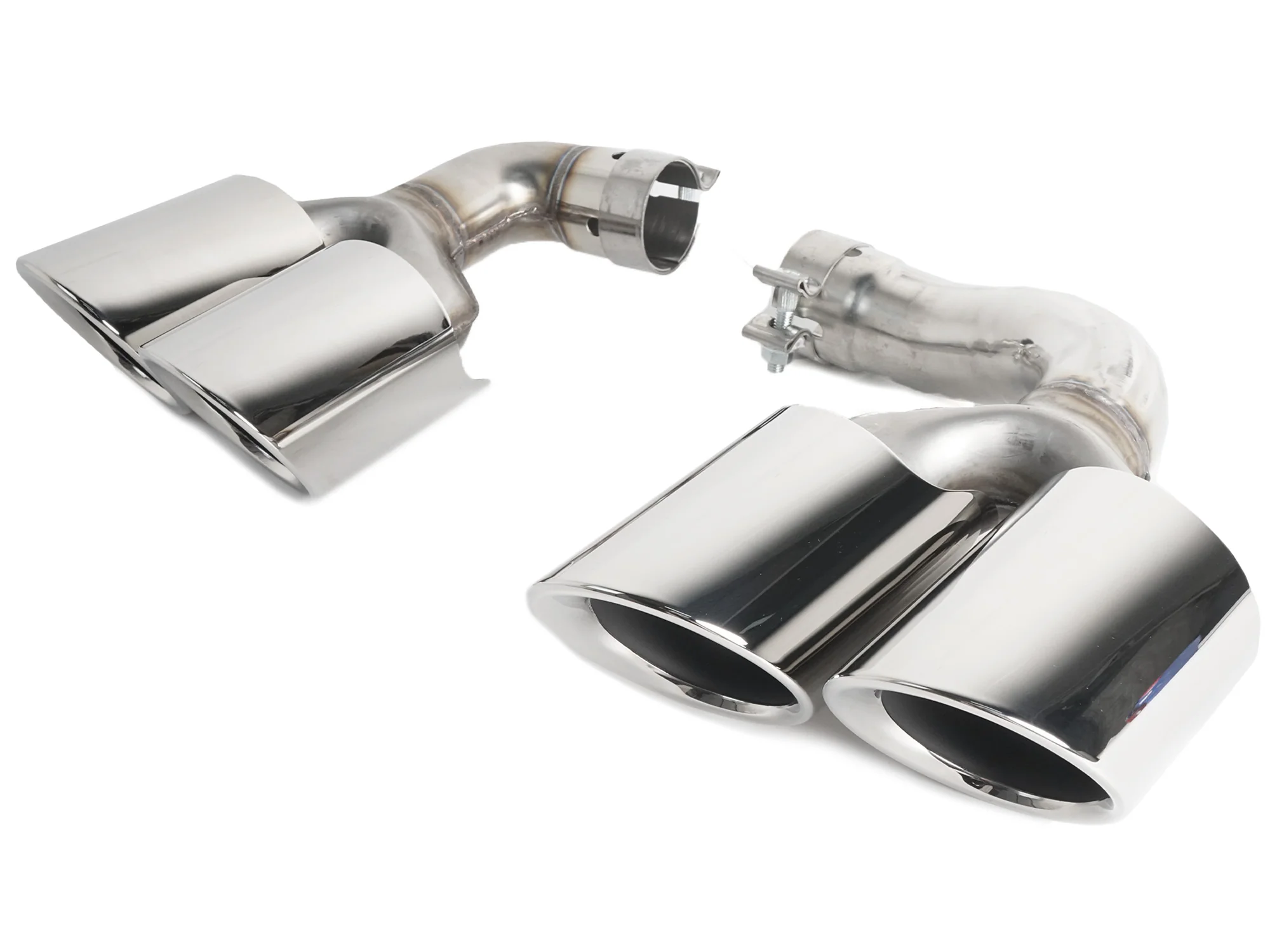 Chrome Exhaust Tips Sporty for Porsch Cayenne E-Hybrid 9Y0 9Y3 2019-2026 - Image 8