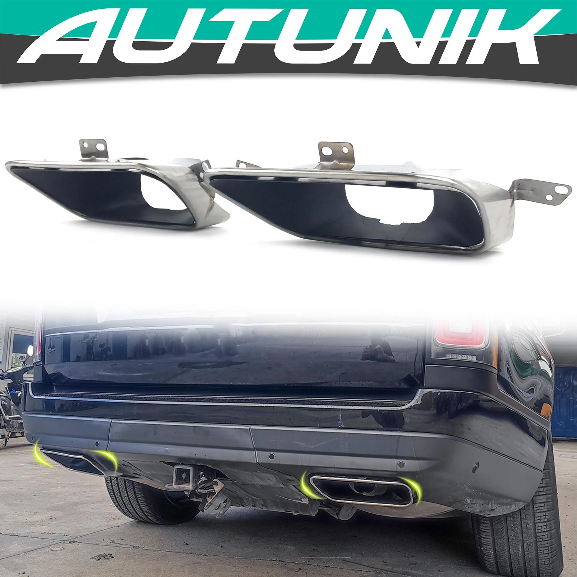 Chrome Exhaust Tips Tail Pipe Replace For Land Rover Range Rover HSE L405 2014-2017