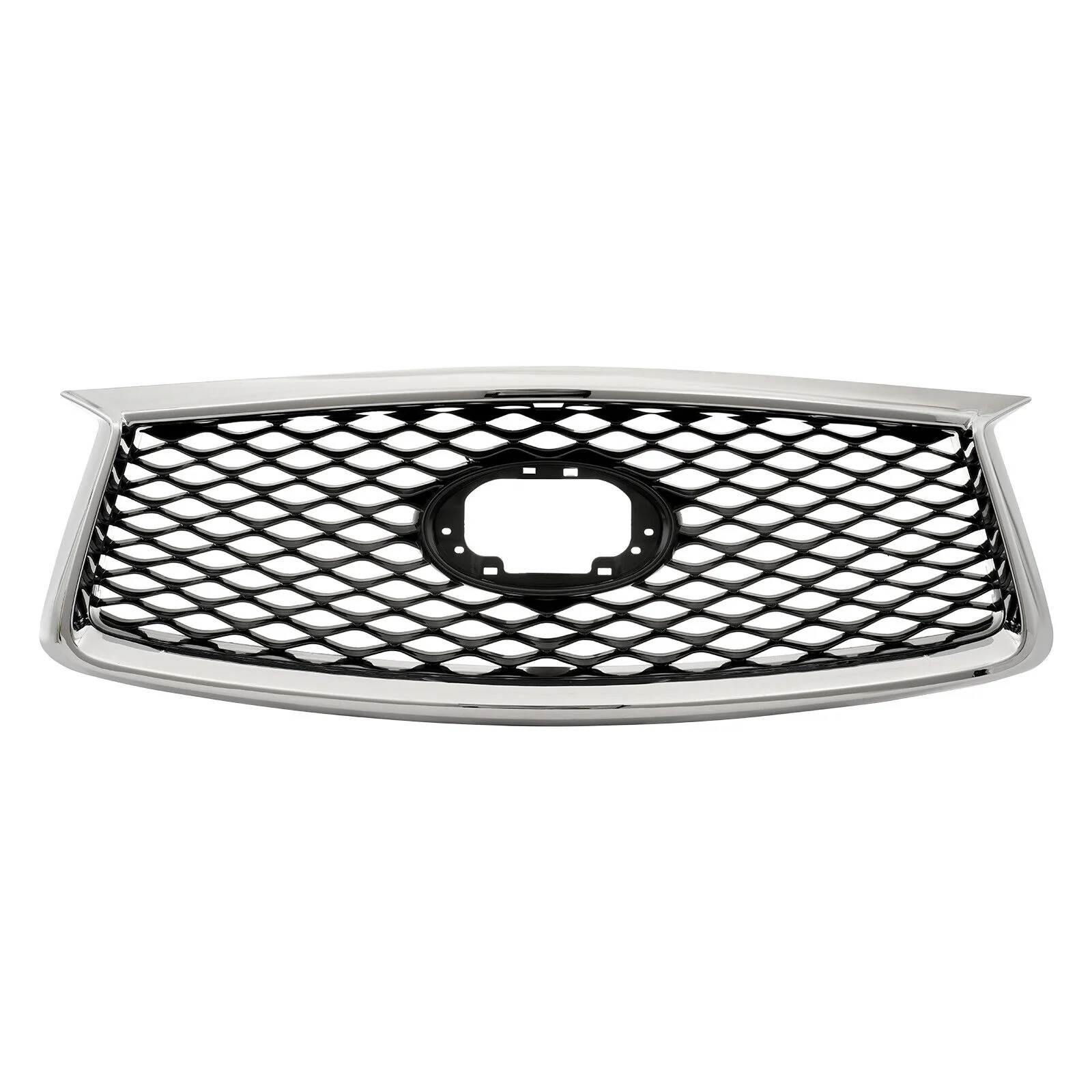 Chrome Front Bumper Mesh Grille For 2019-2023 Infiniti QX50 W/ Camera Hole