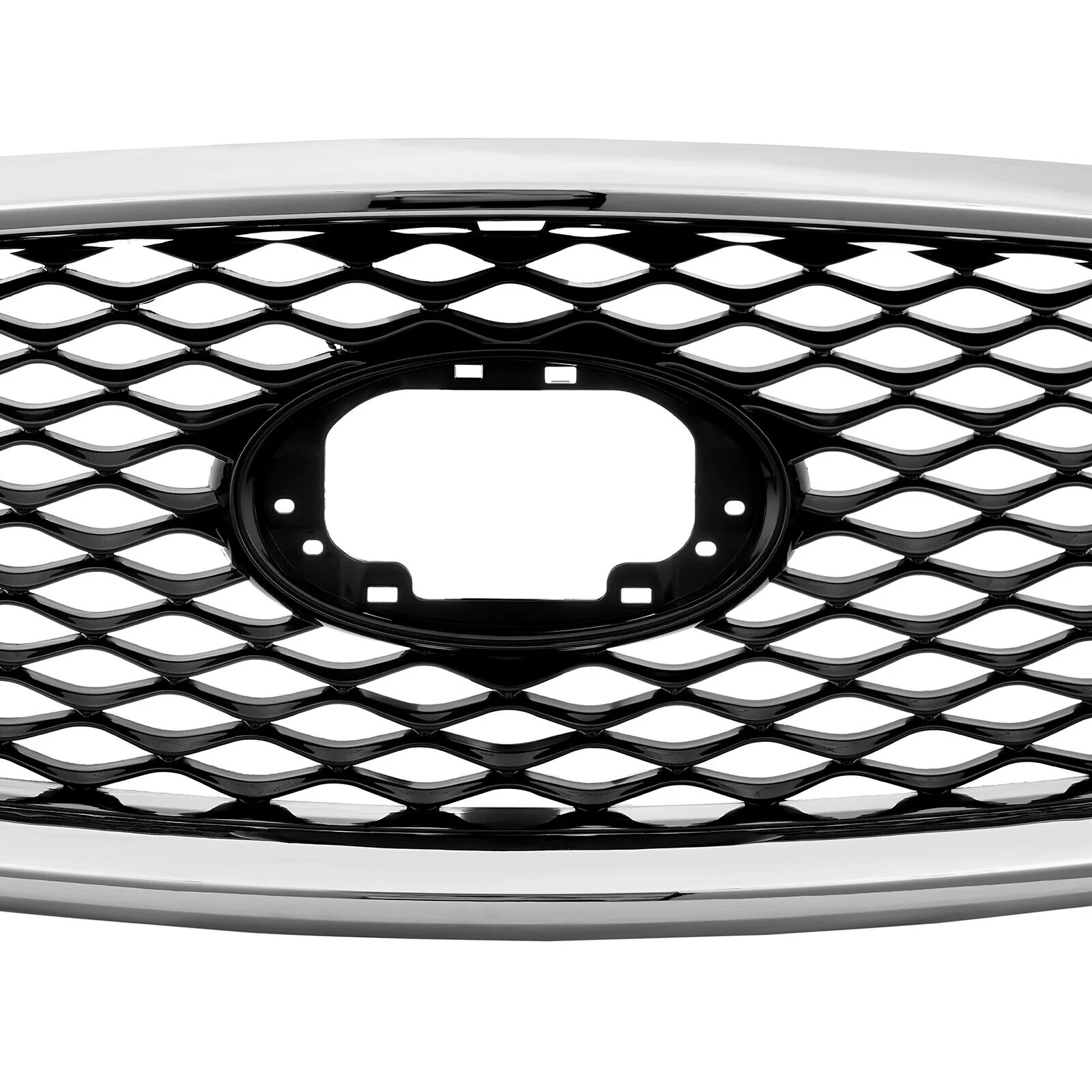 Chrome Front Bumper Mesh Grille For 2019-2023 Infiniti QX50 W/ Camera Hole - Image 3