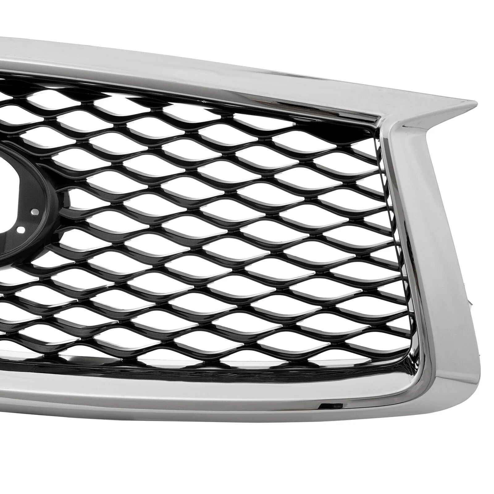 Chrome Front Bumper Mesh Grille For 2019-2023 Infiniti QX50 W/ Camera Hole - Image 4