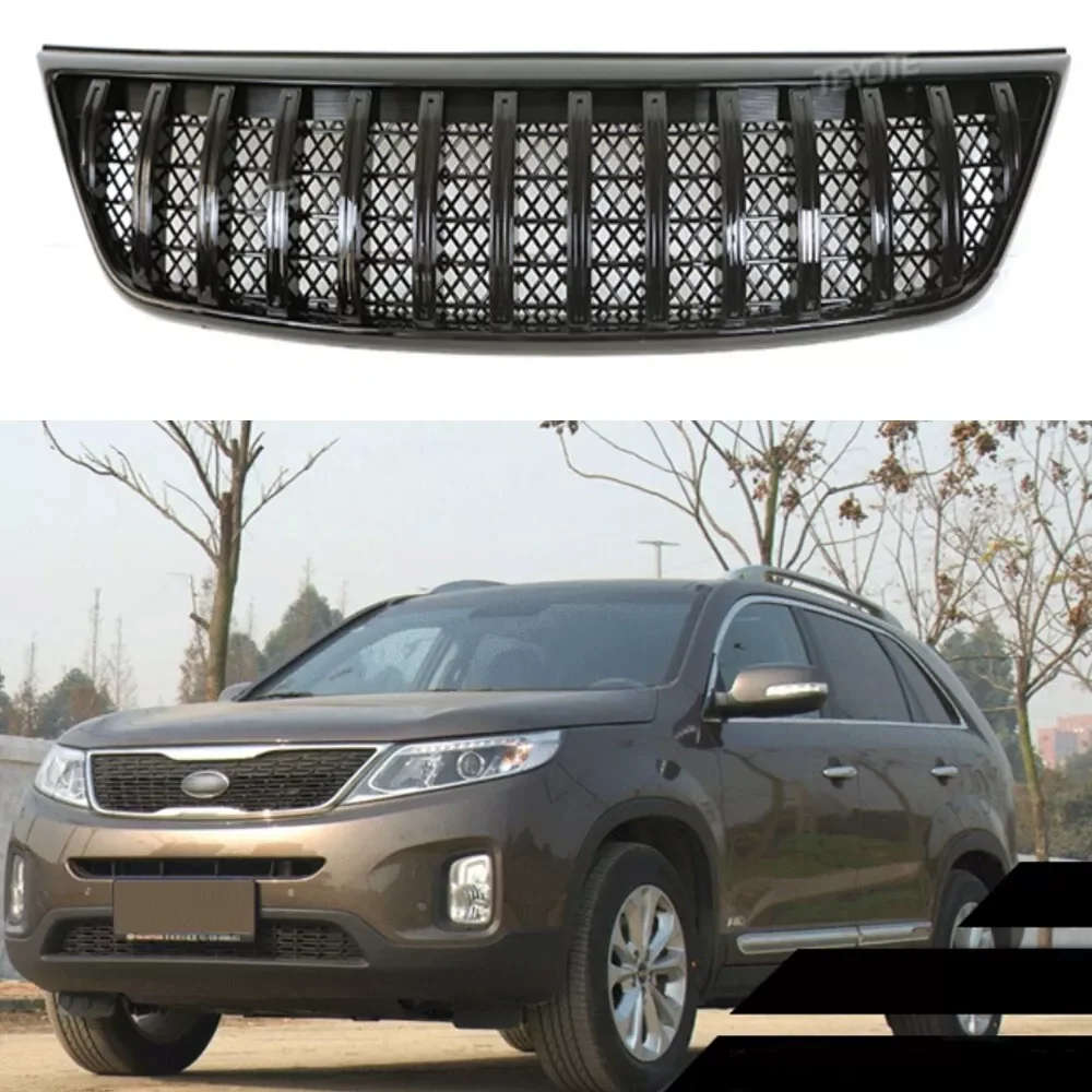 Chrome Front Bumper Mesh Grille Radiator fit for Kia Sorento 2014 2015 - Image 3