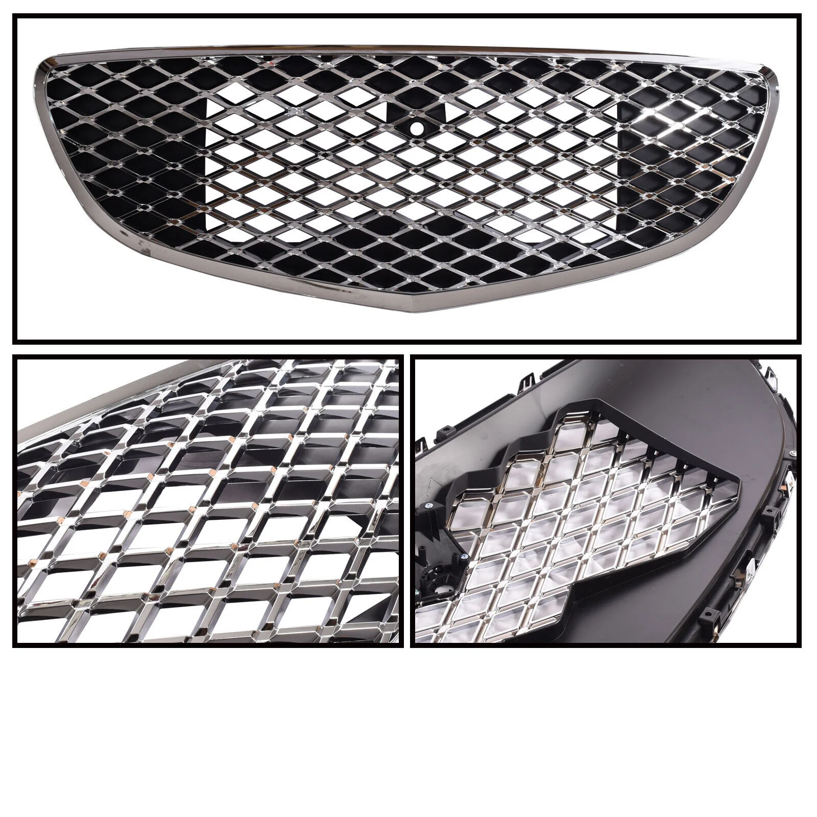 Chrome Front Grille For Genesis GV70 2022-2023 With Camera Hole - Image 2